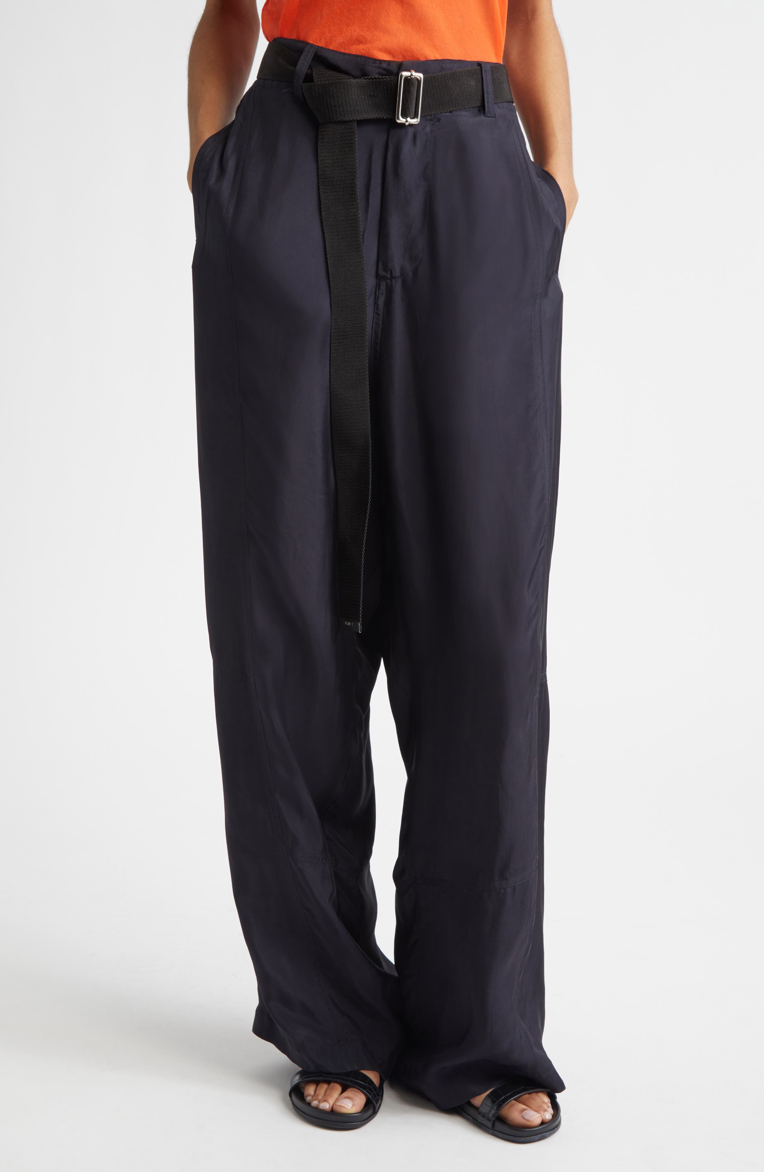 Belted Wide Leg Trousers - image 1