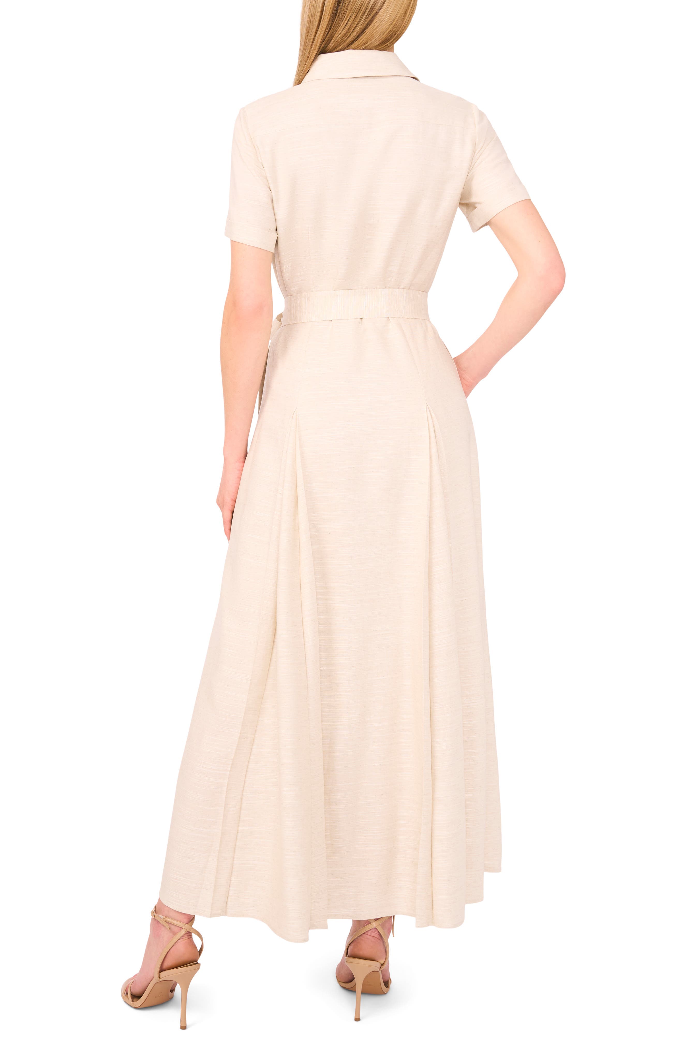 Short Sleeve Belted Shirtdress - image 2