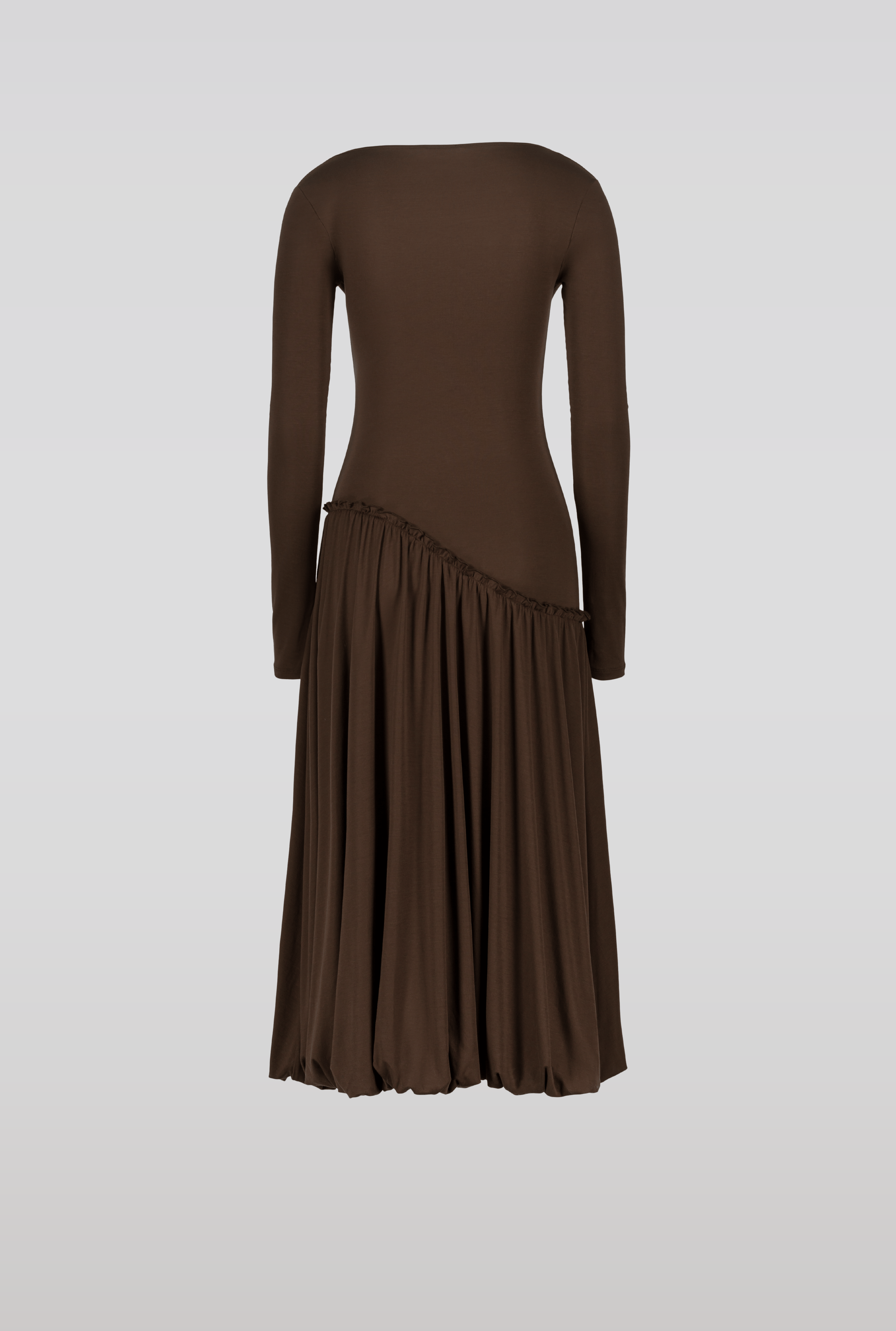 Asymmetric Hip Dress with Scoop Neck - image 2