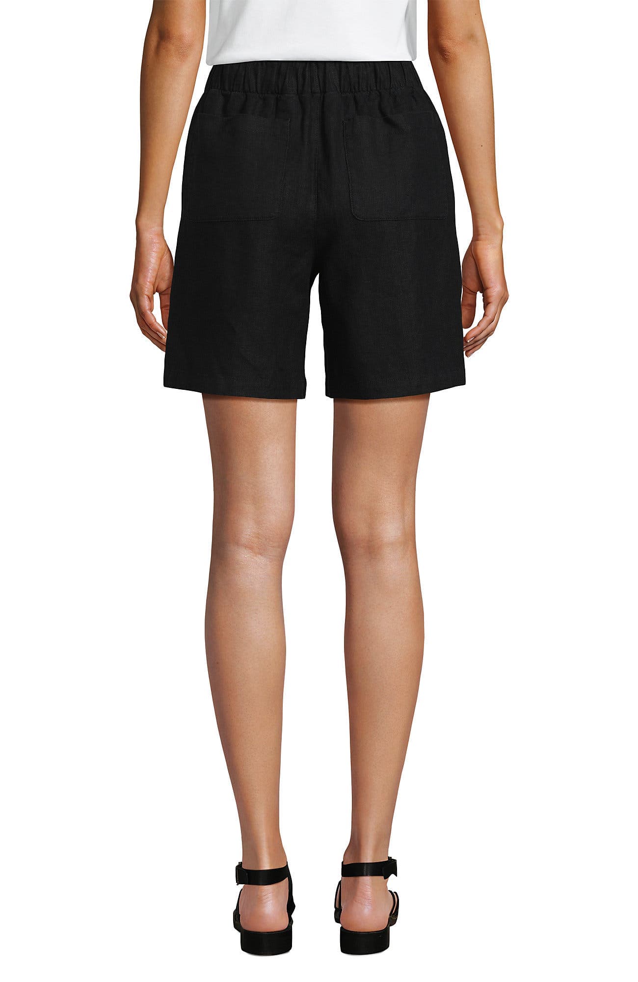 Linen High Rise Pull On 7" Shorts - image 2