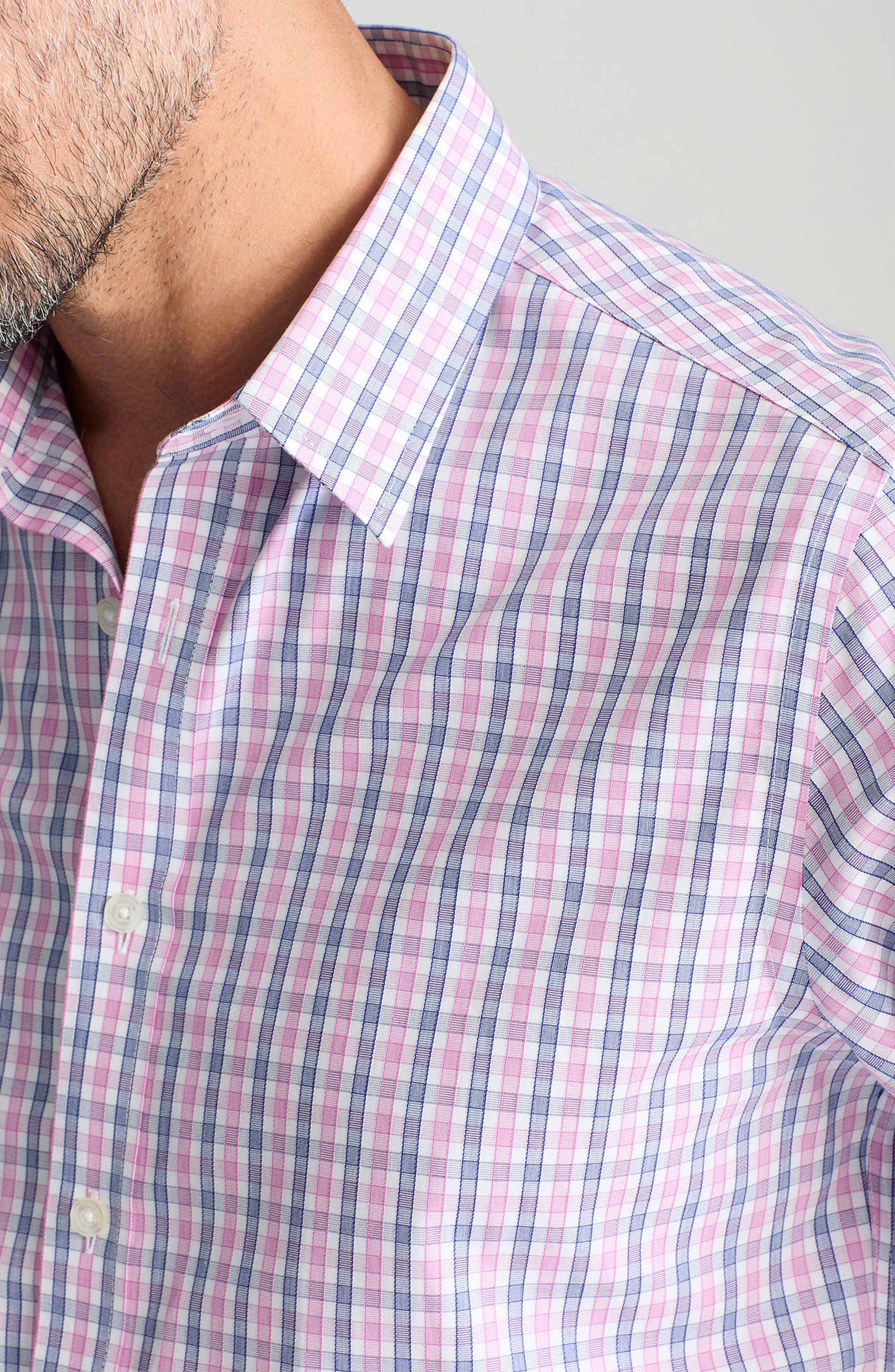 Dolcetto Plaid Wrinkle Free Cotton Button-Up Shirt - image 2