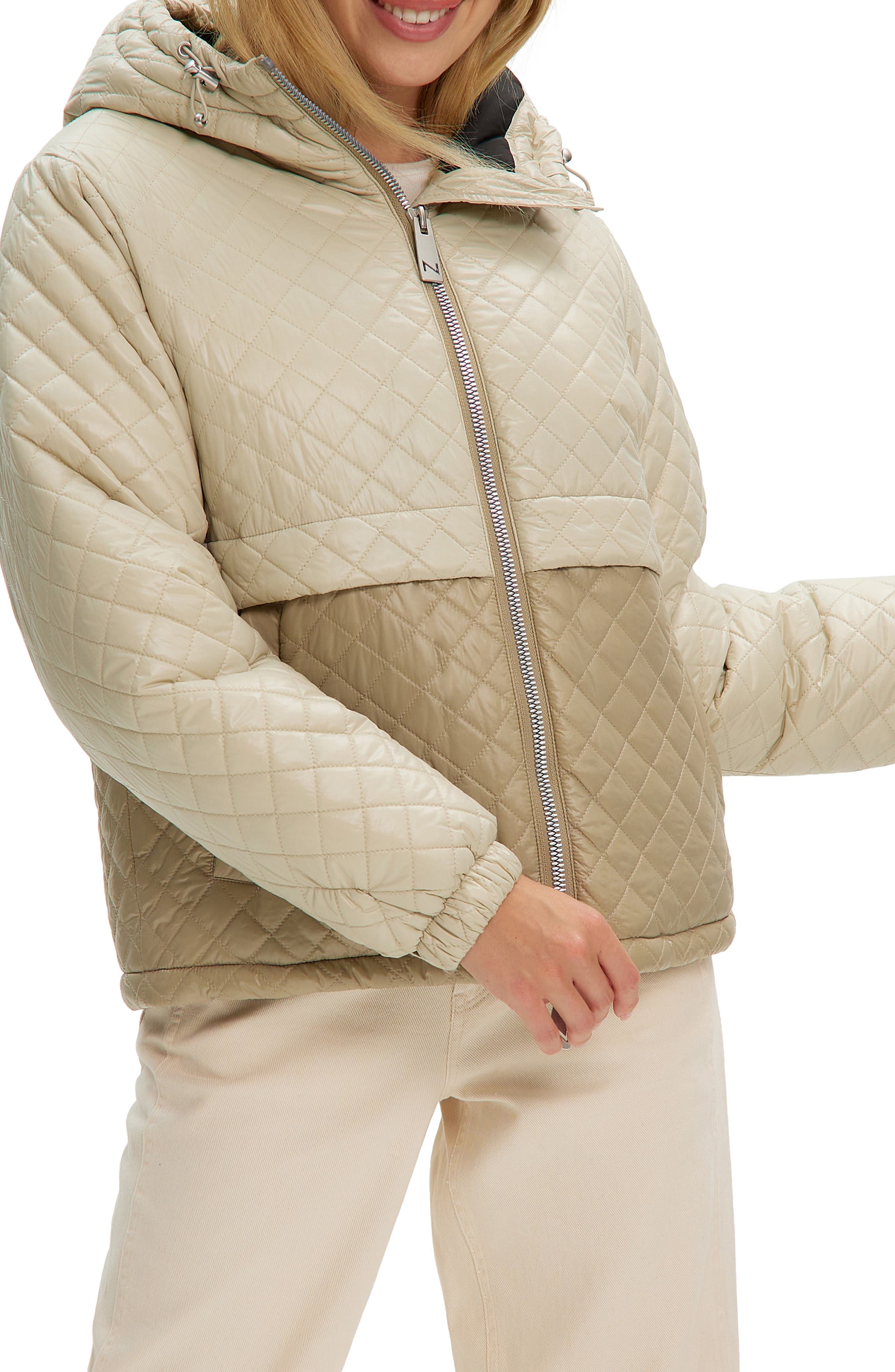 Tea Two-Tone Diamond Quilted Jacket