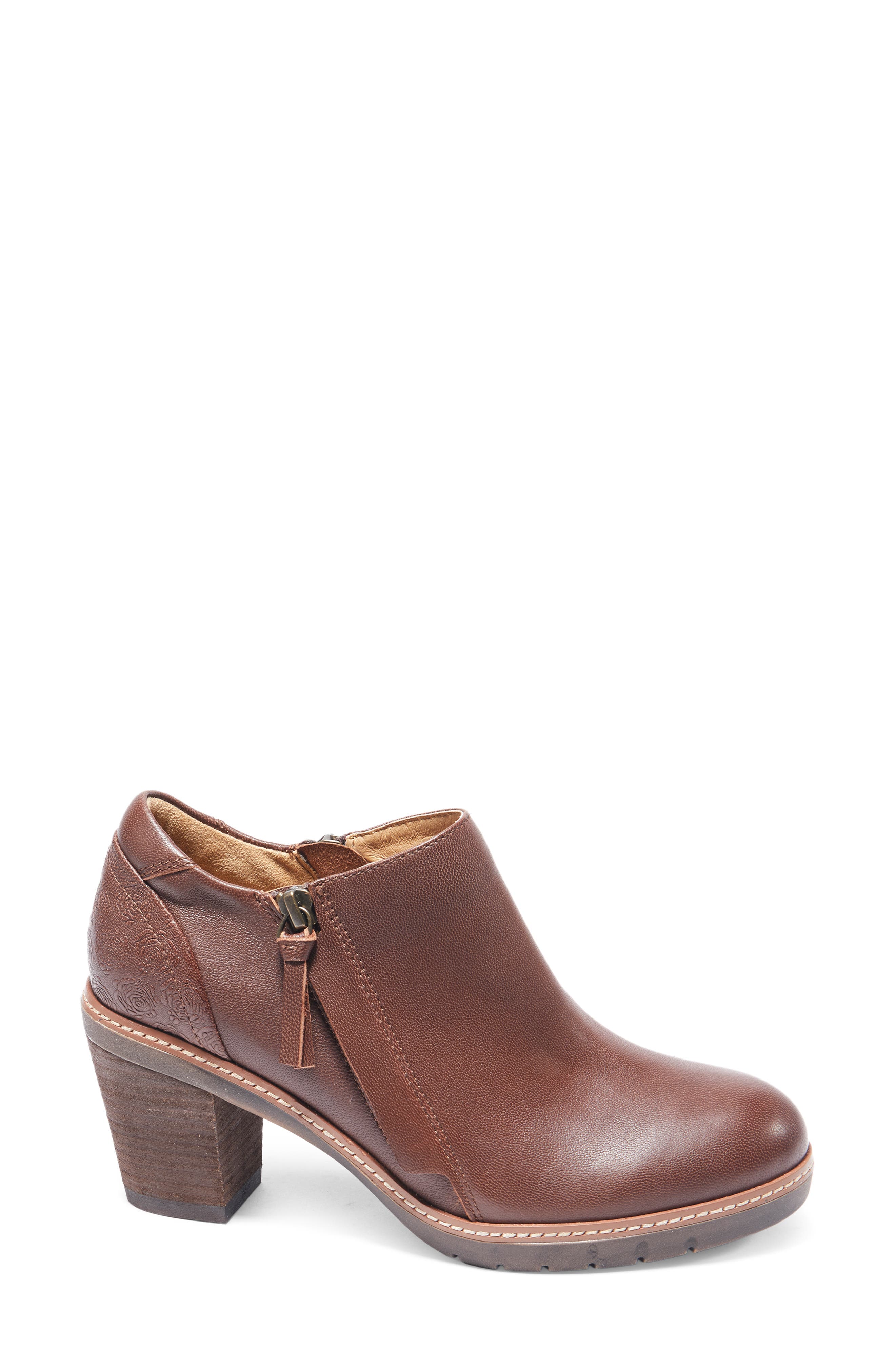 Rylee Floral Embossed Leather Bootie - image 3