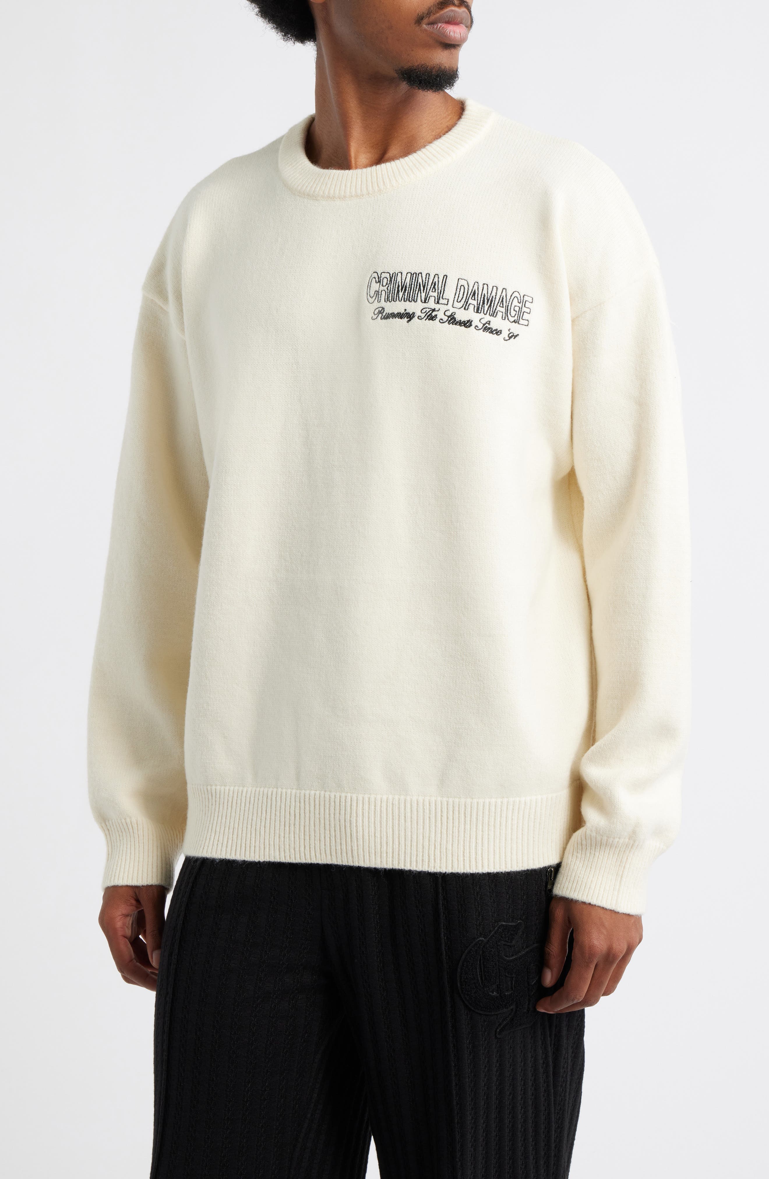 Running the Streets Embroidered Sweater - image 1