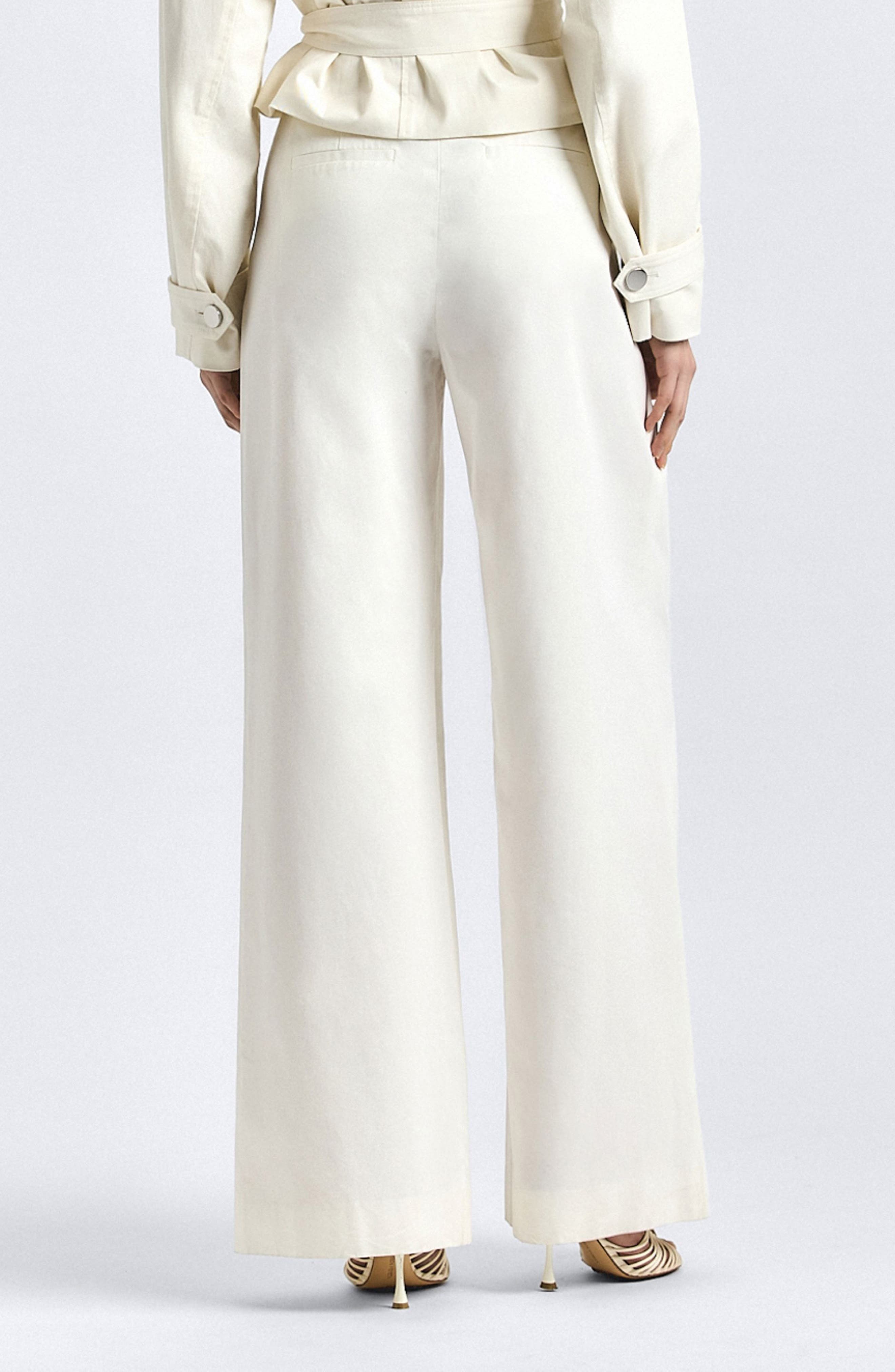 Juliana Pleated Wide Leg Twill Pants - image 2