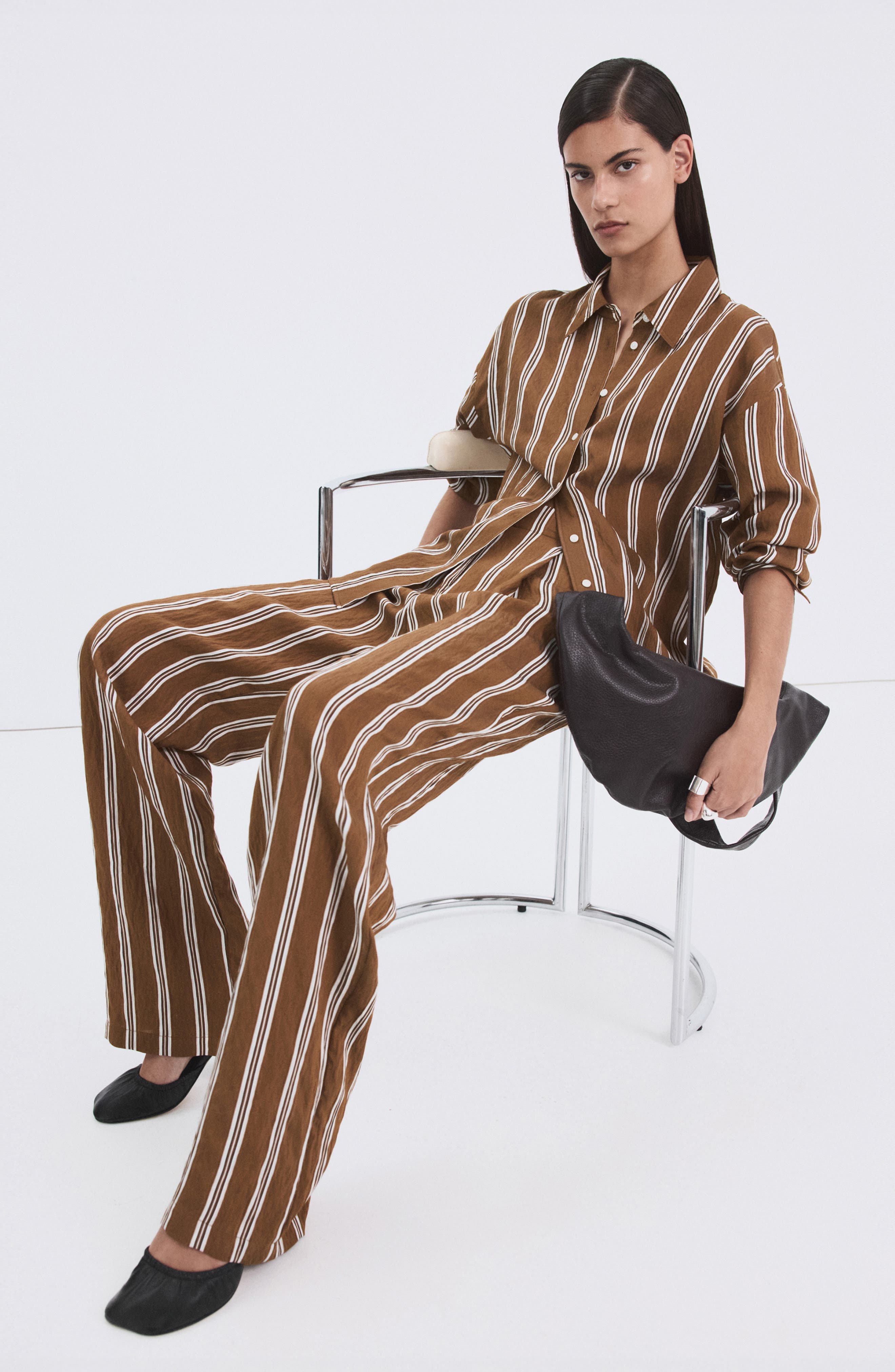 Pantalon Salsi Stripe Straight Leg Pants - image 2