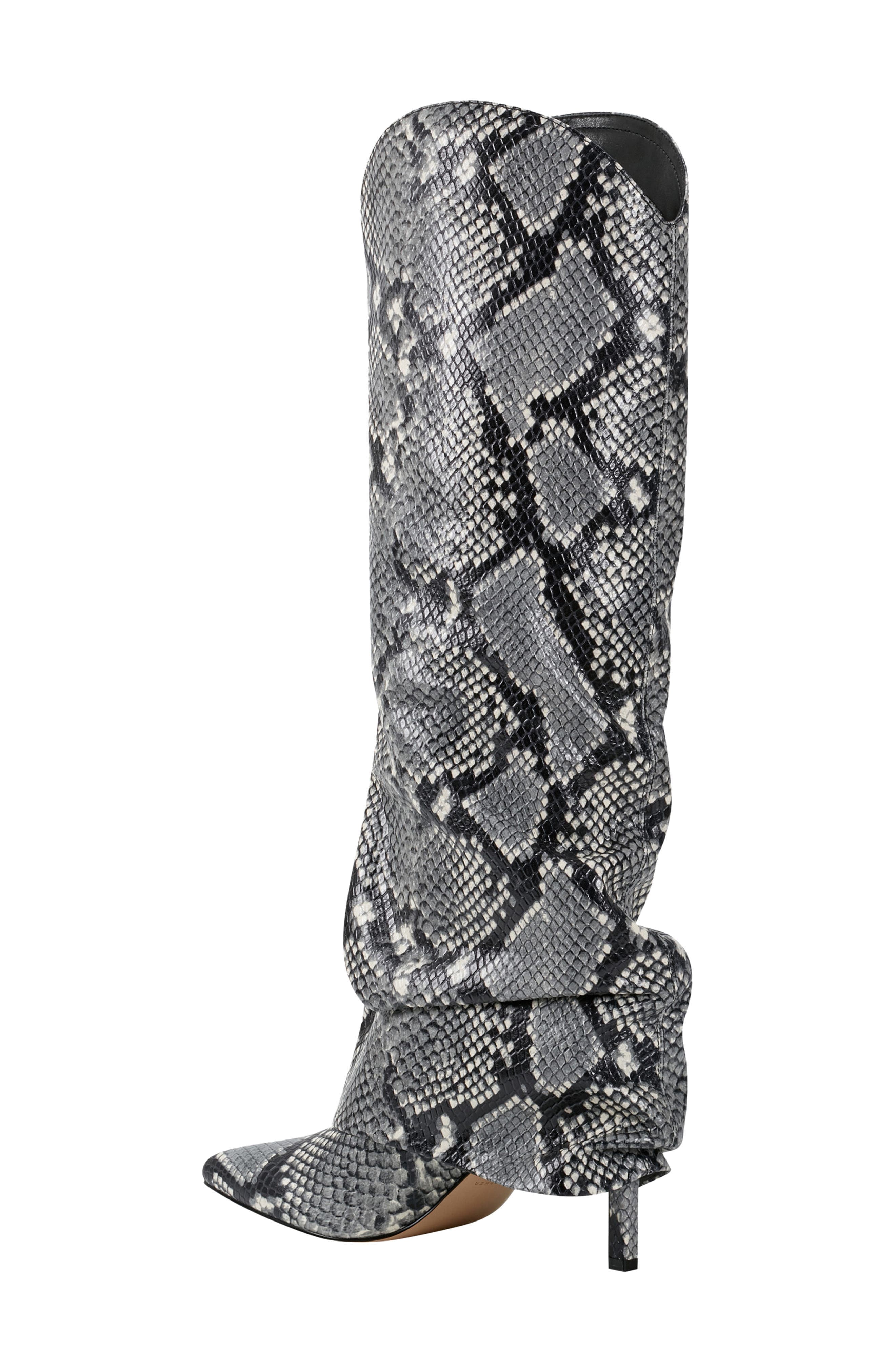 Nairene Snakeskin Embossed Knee High Boot - image 2