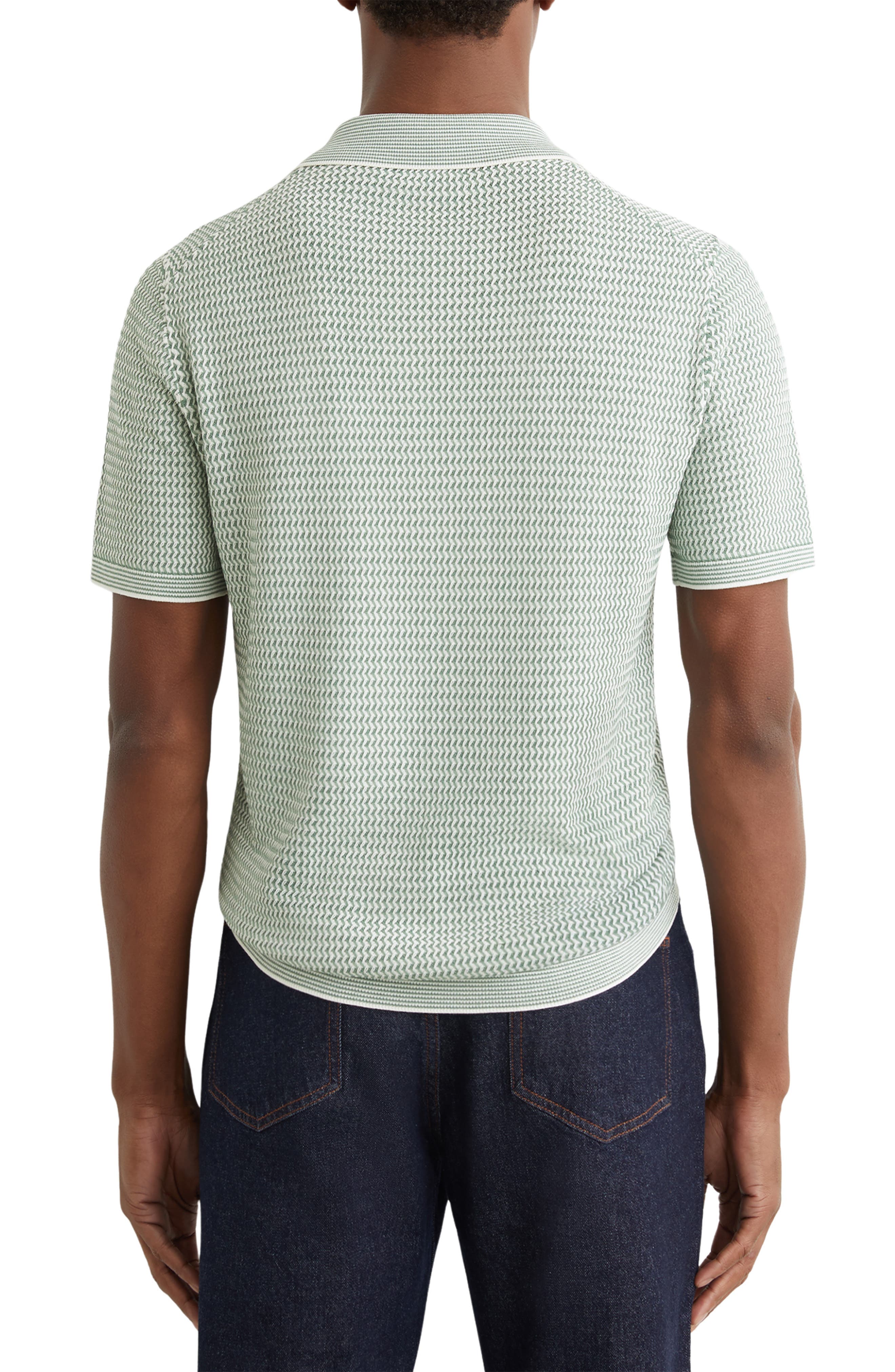 Brink Textured Stitch Quarter Zip Polo - image 2