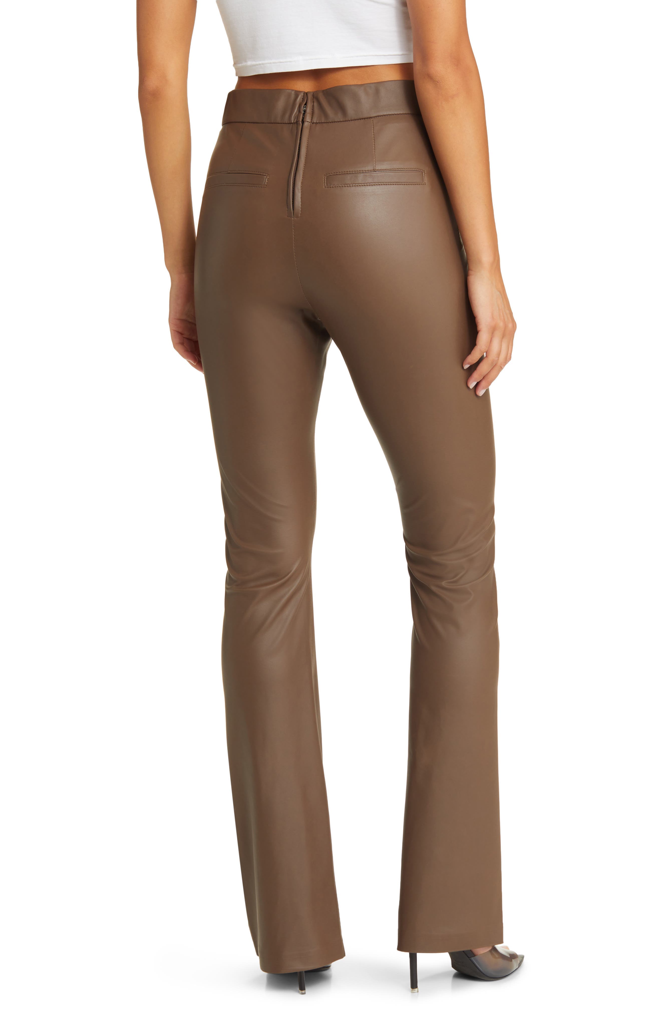 Hoyt Mini Bootcut Faux Leather Pants - image 2