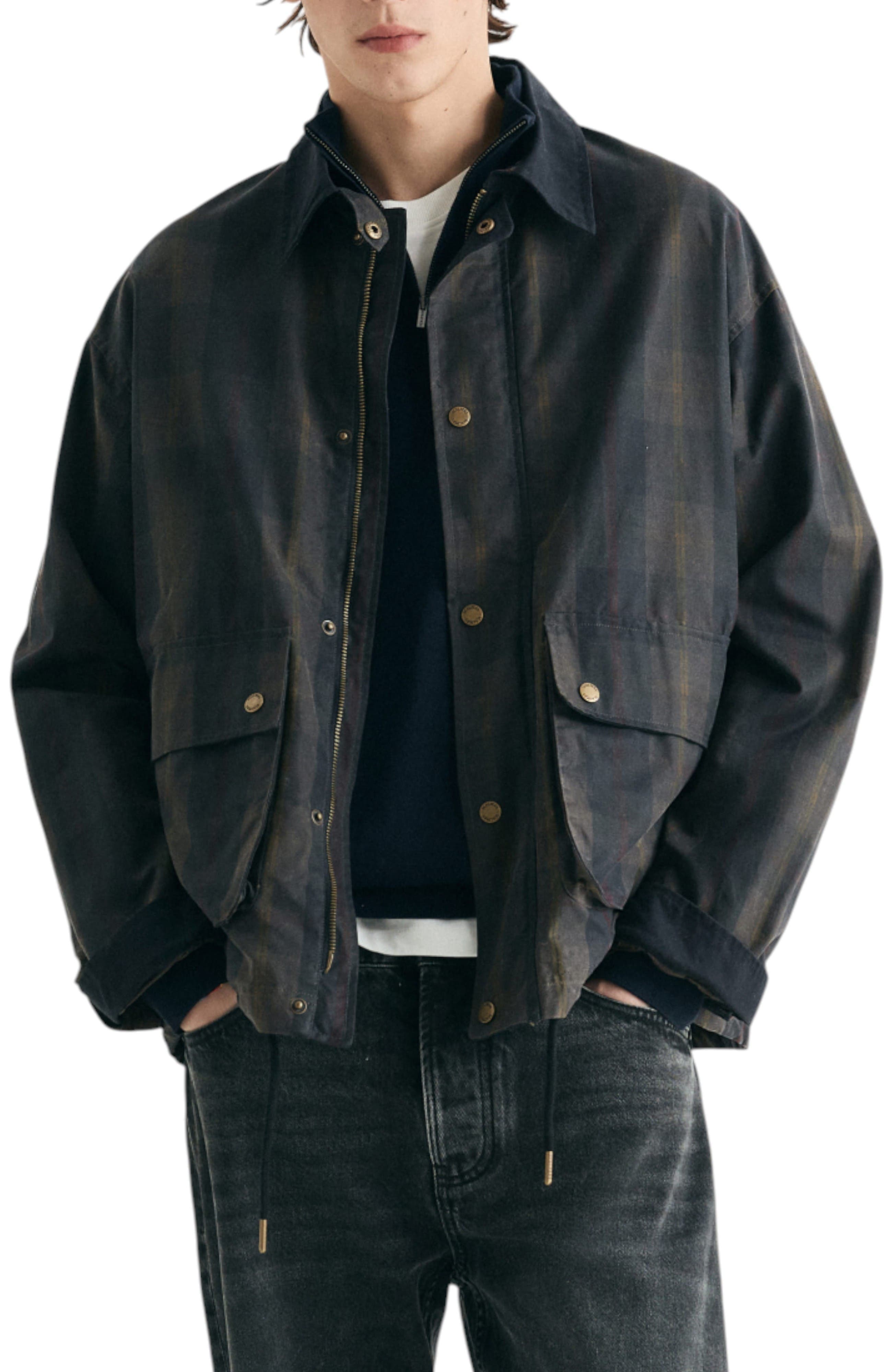Striped Printed Oxford Shirt - image 1