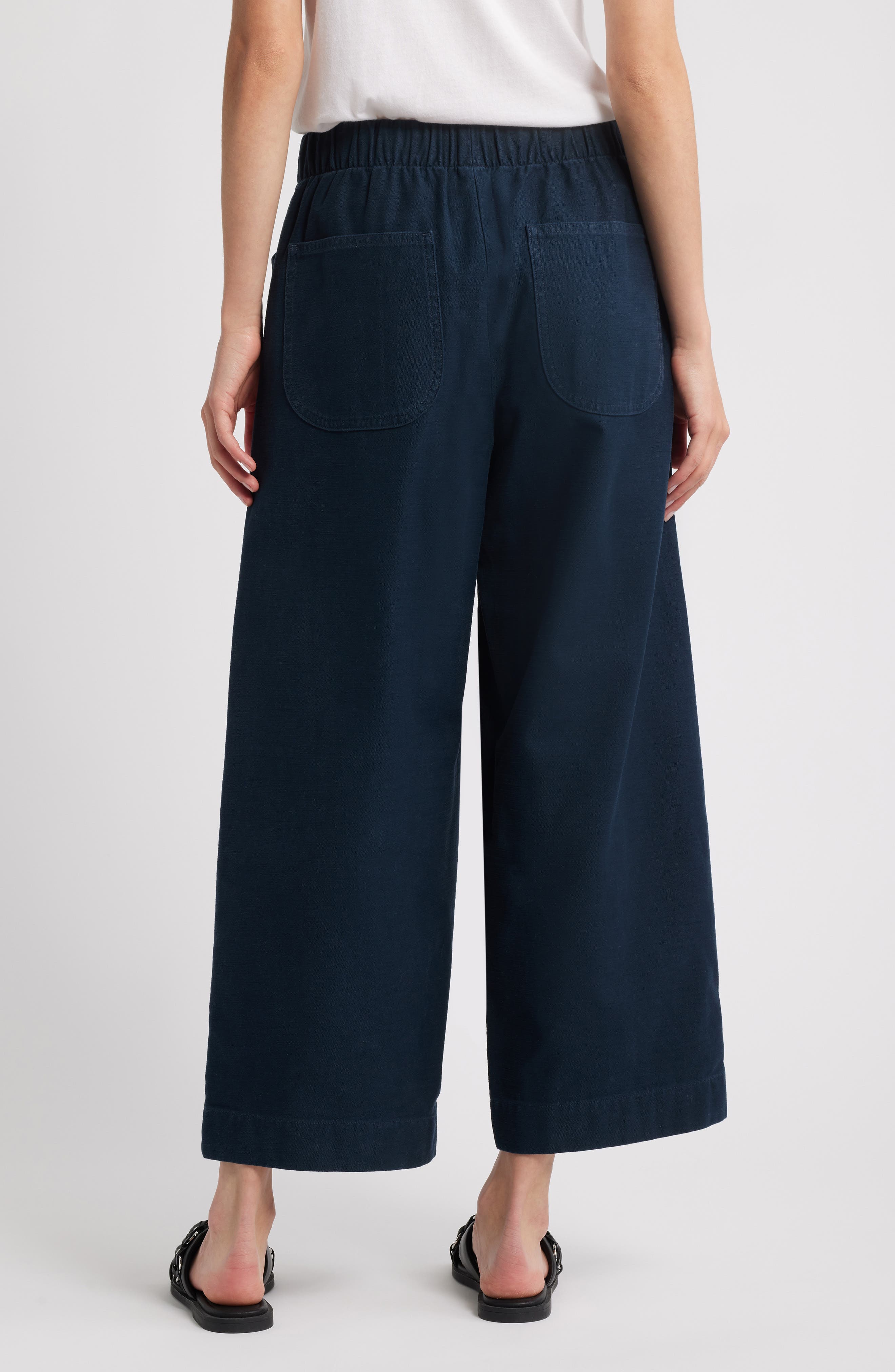Cleo Wide Leg Cotton Drawstring Pants - image 2