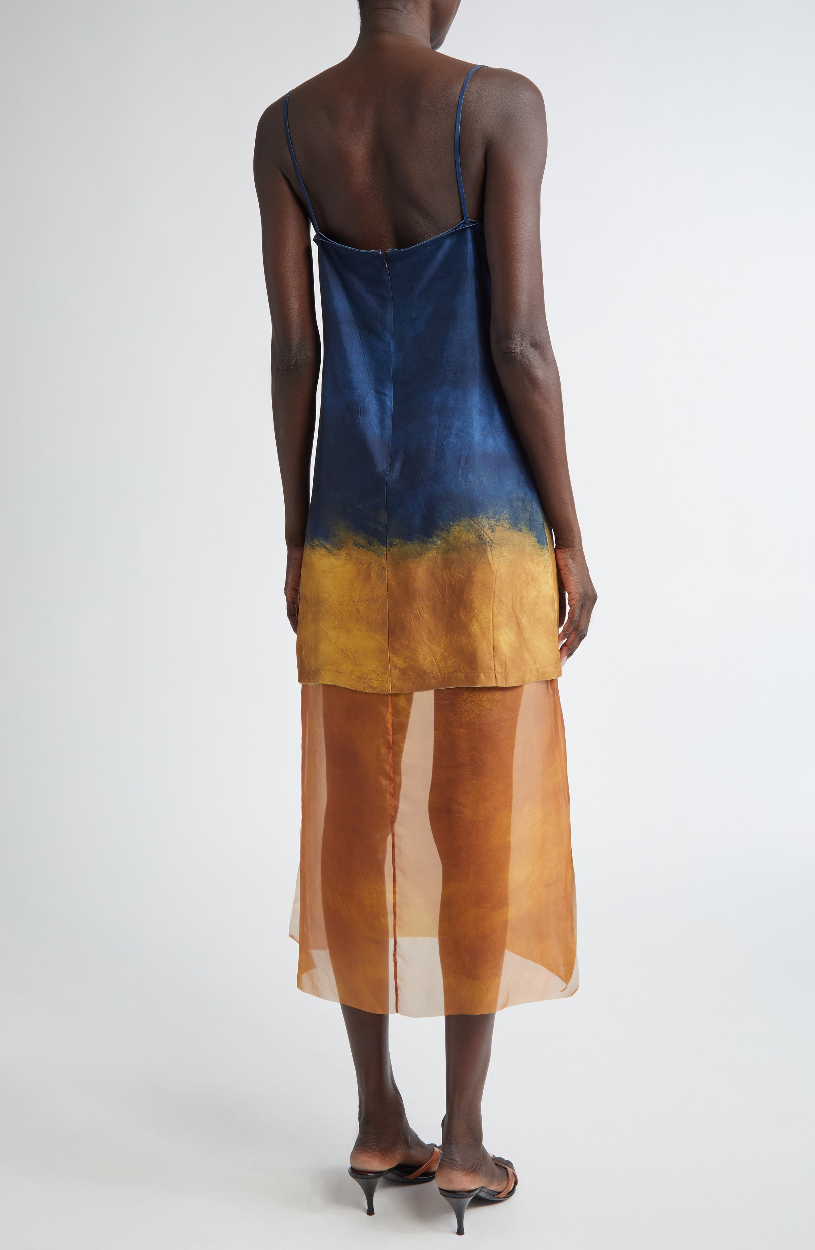 Painted Stripe Slip Dress - image 2