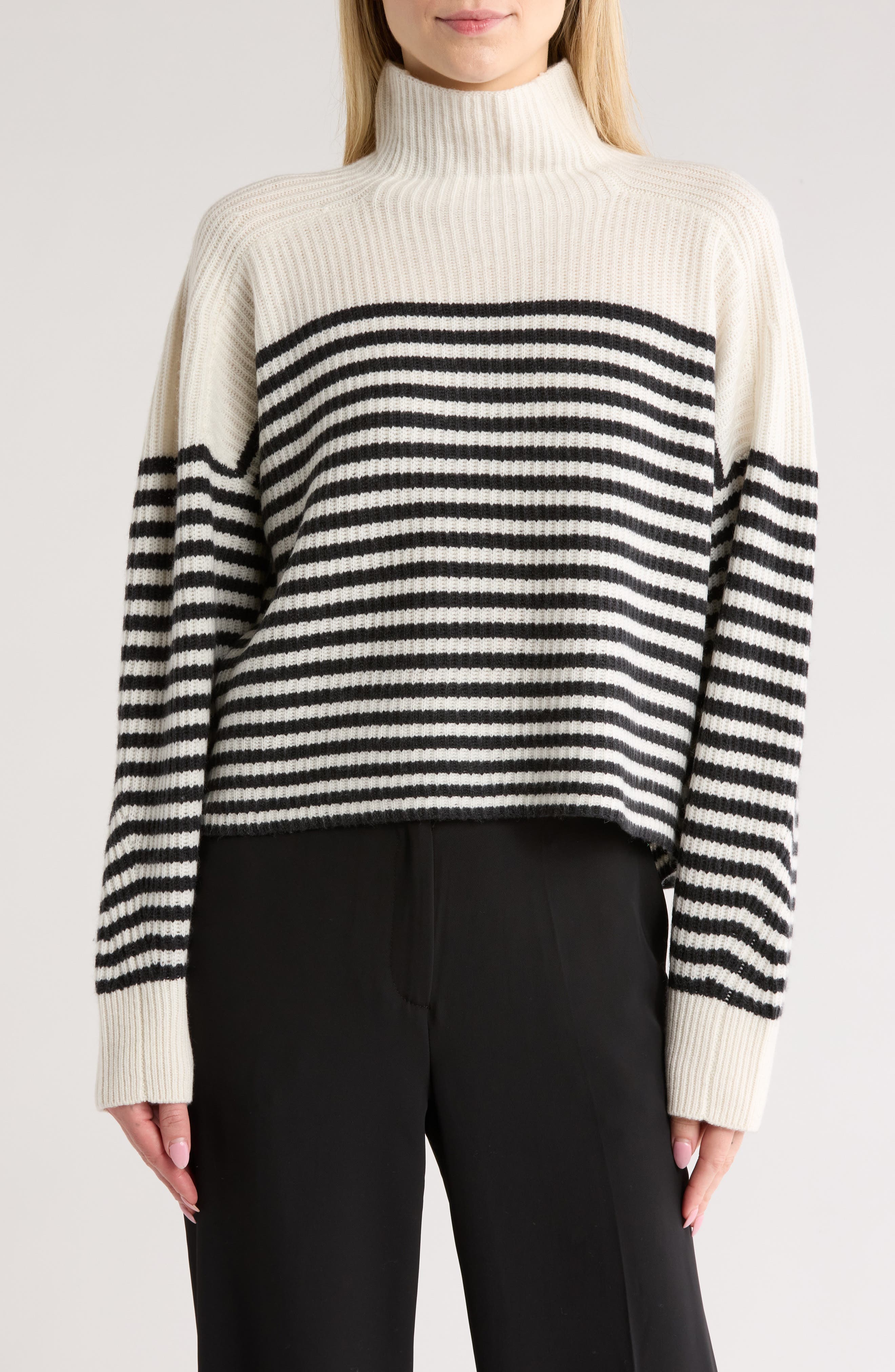 Taavi Striped Wool & Cashmere Blend Sweater - image 1