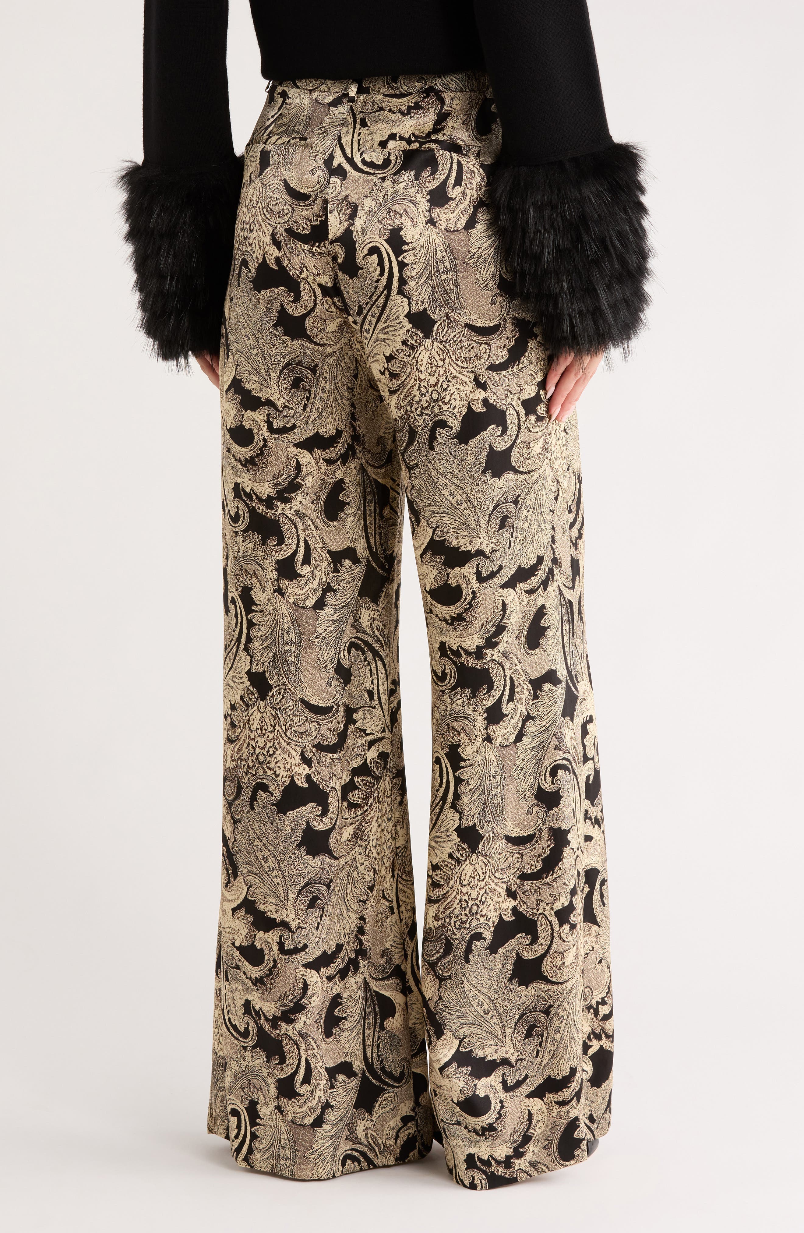 Pilar Silk Wide Leg Pants - image 2