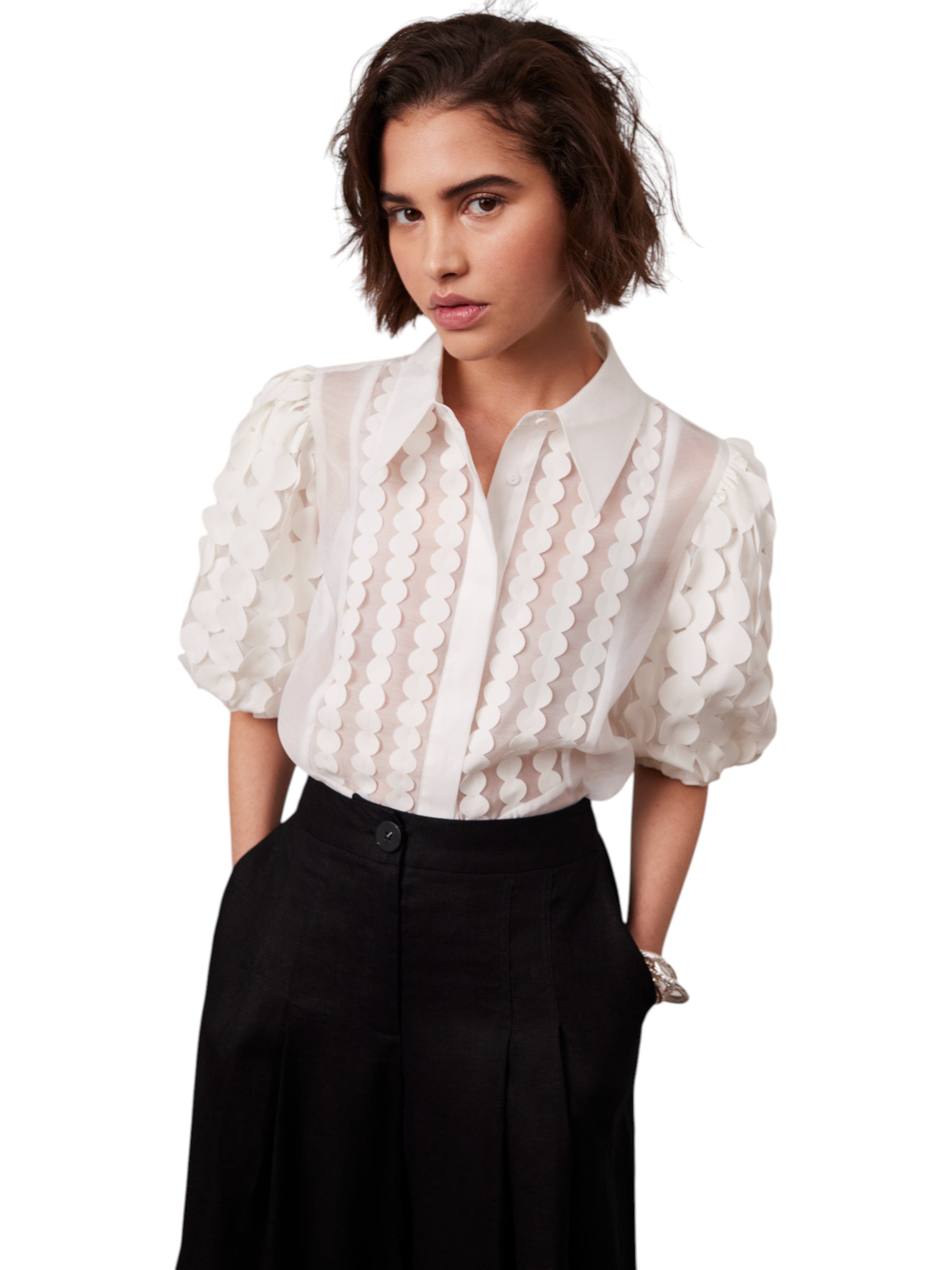 Applique Organza Shirt - image 1