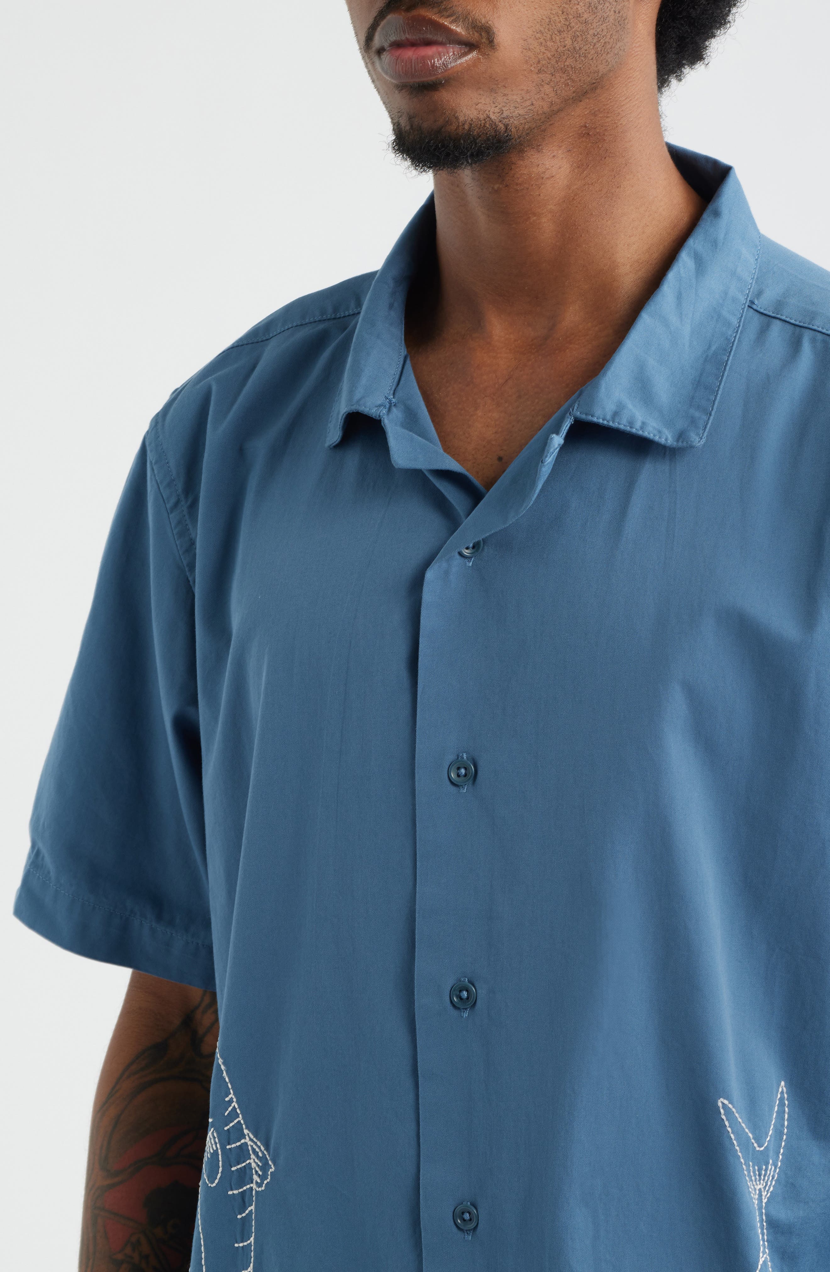 Mackerel Cotton Twill Camp Shirt - image 2