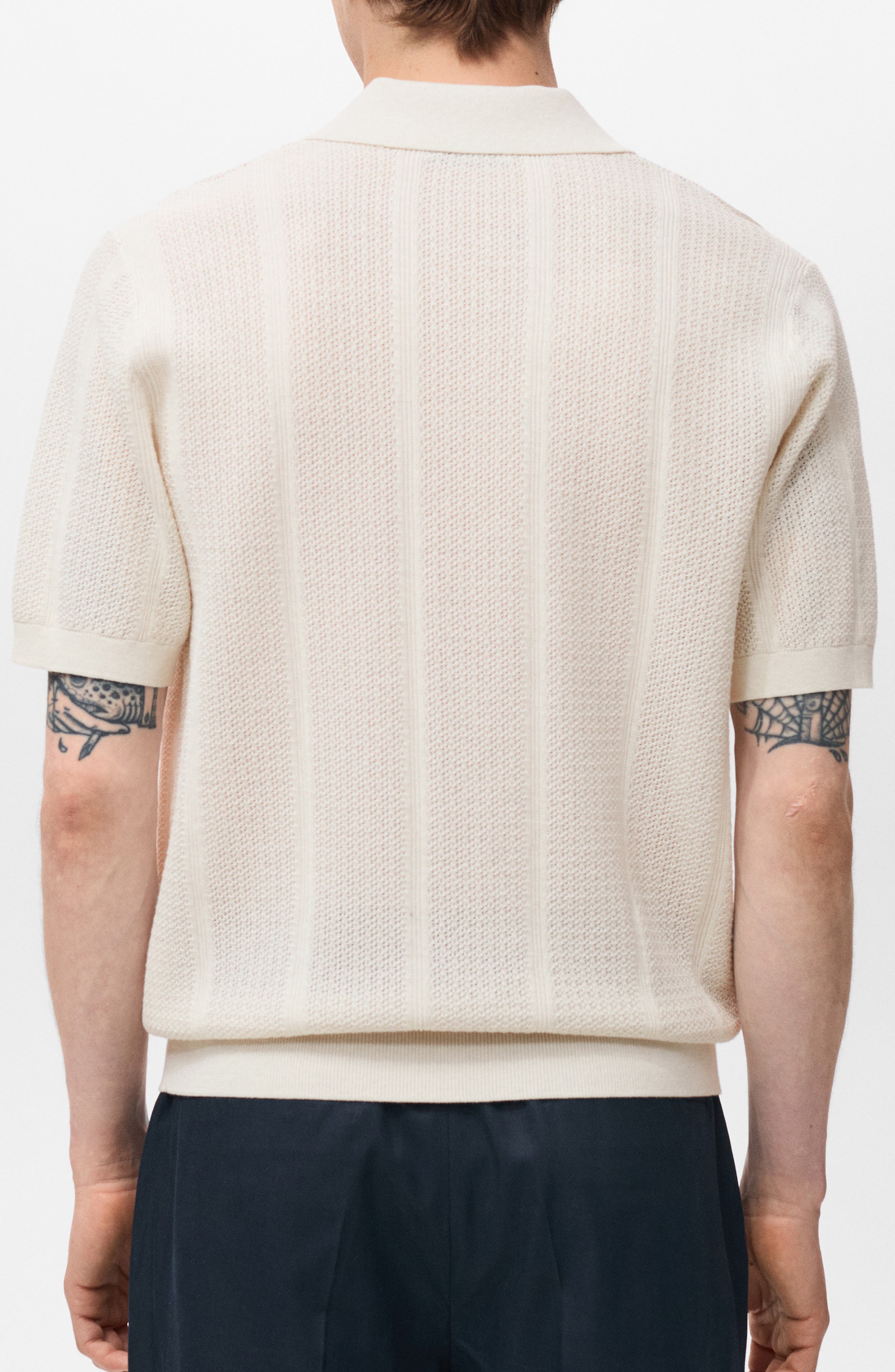 Openwork Cotton Blend Polo - image 2