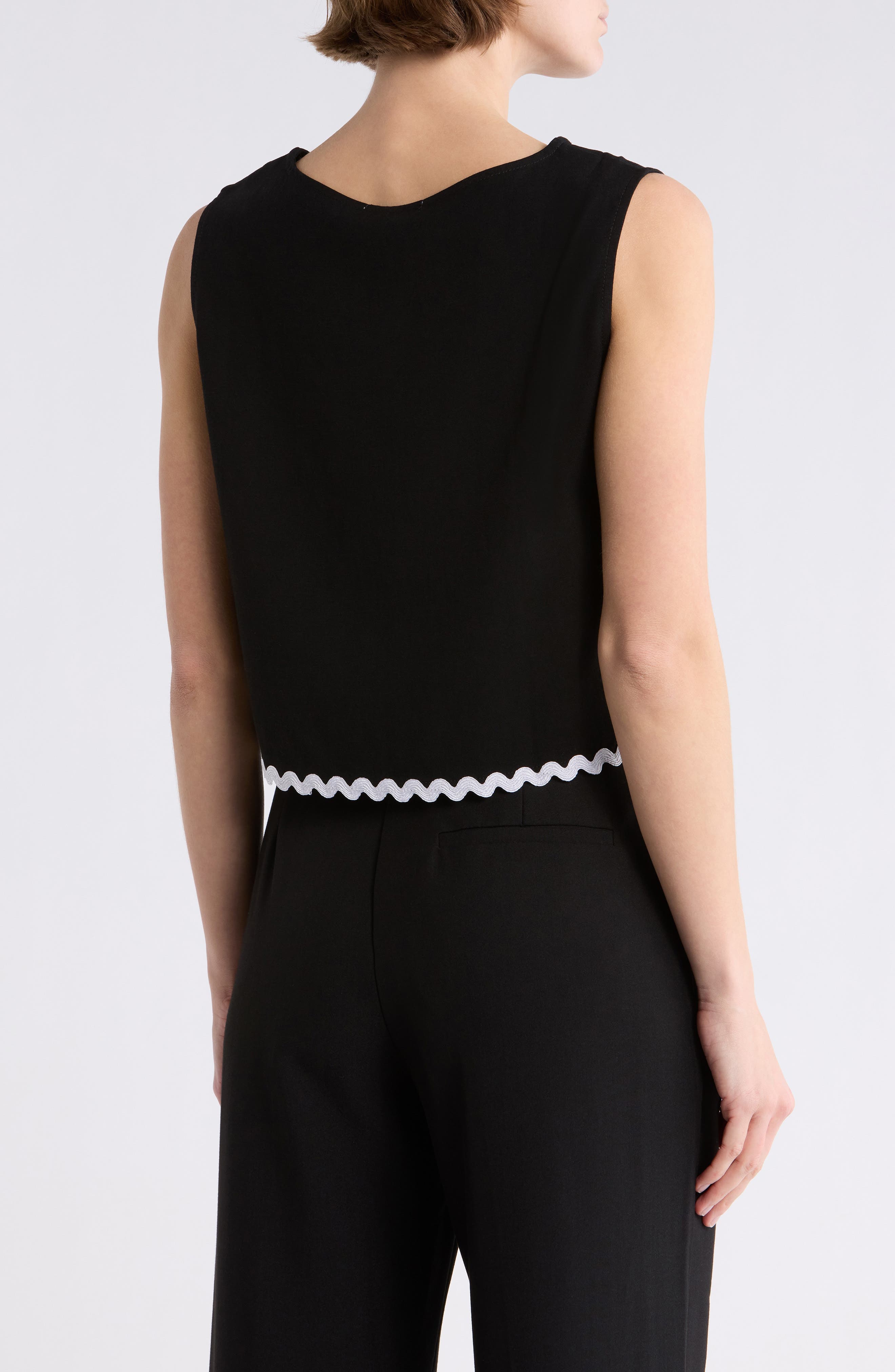 Rickrack Trim Crop Tank - image 2