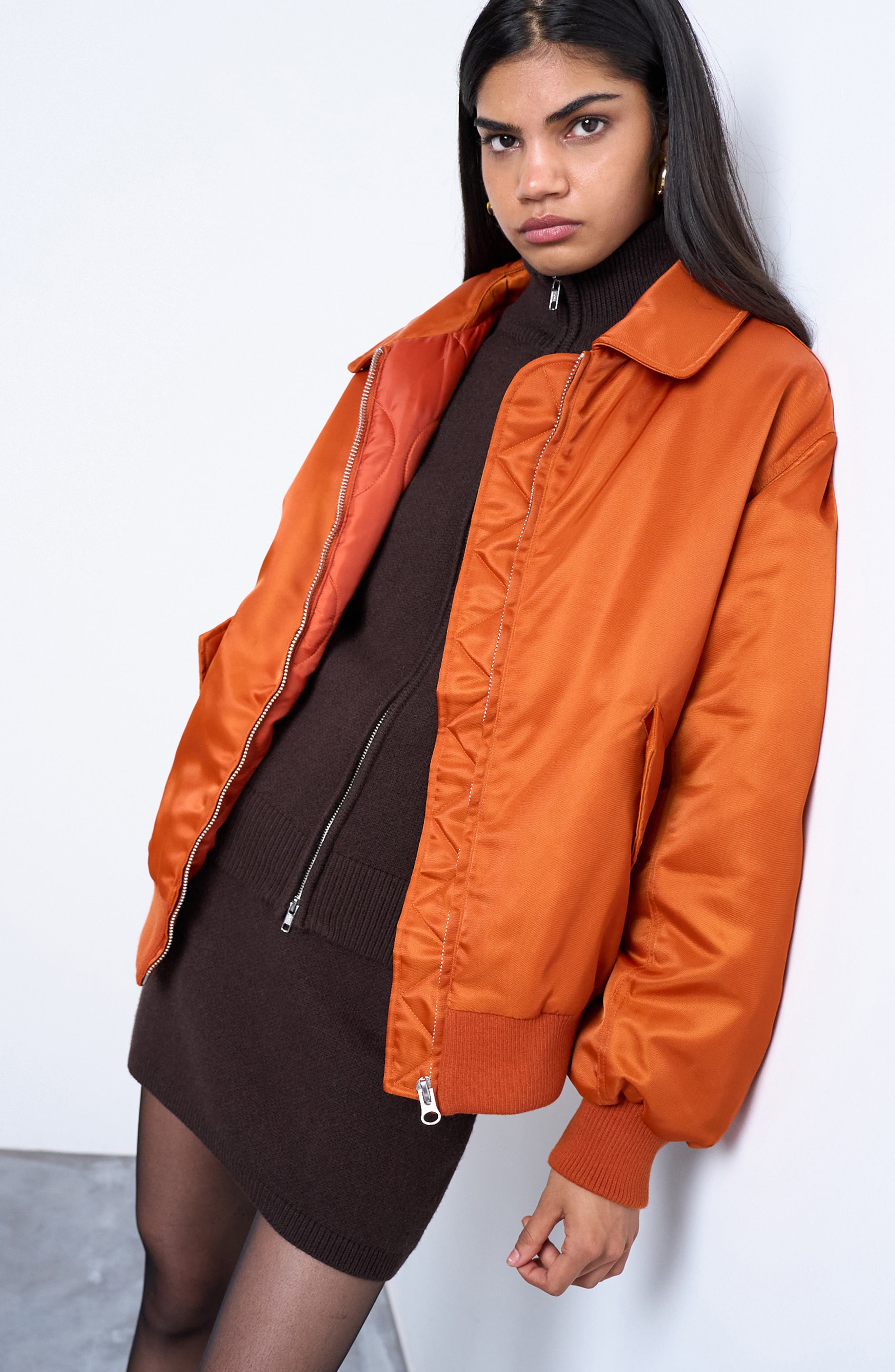 Nylon Bomber Jacket - image 1