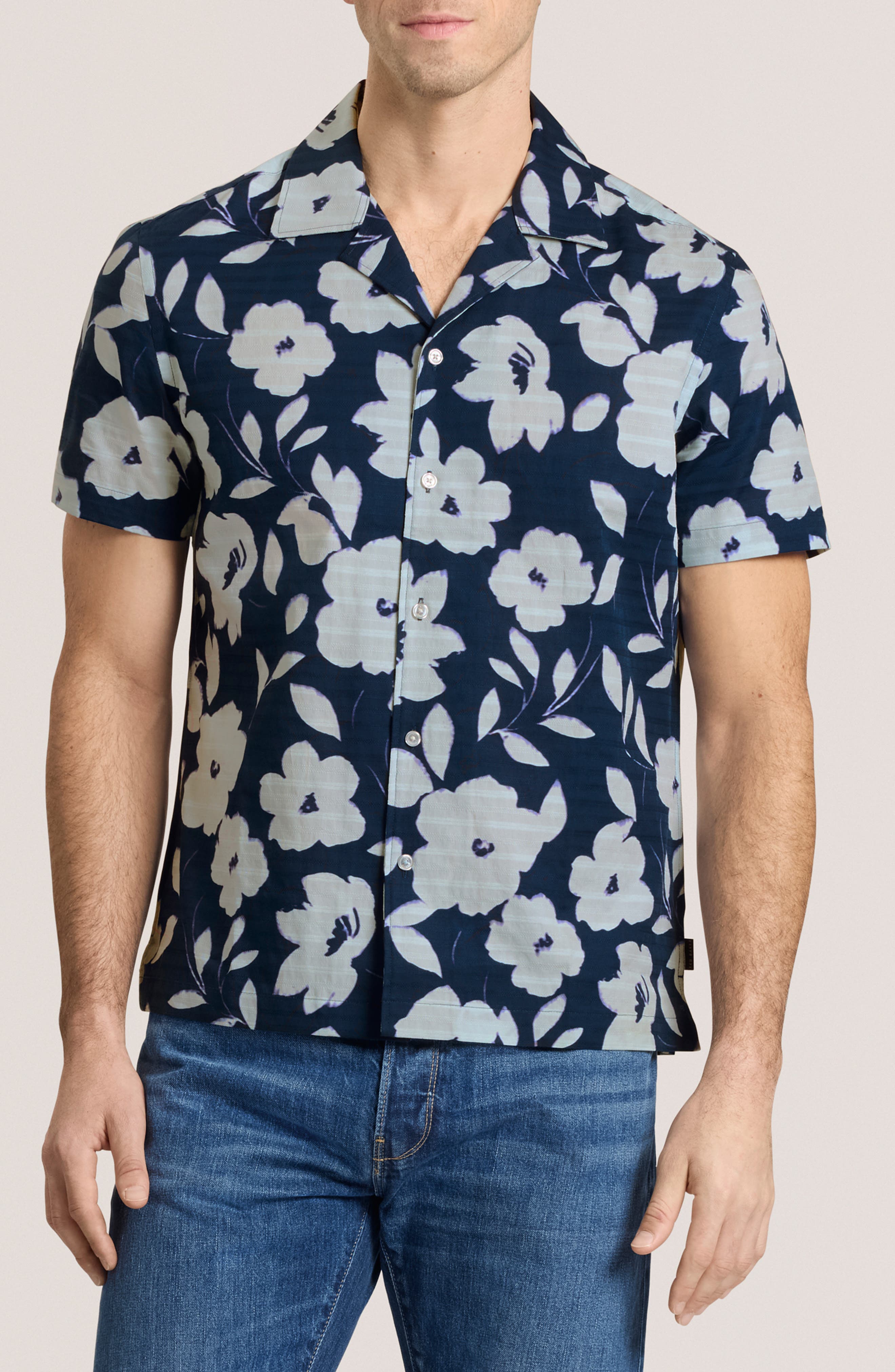 Floral Print Camp Shirt - image 3