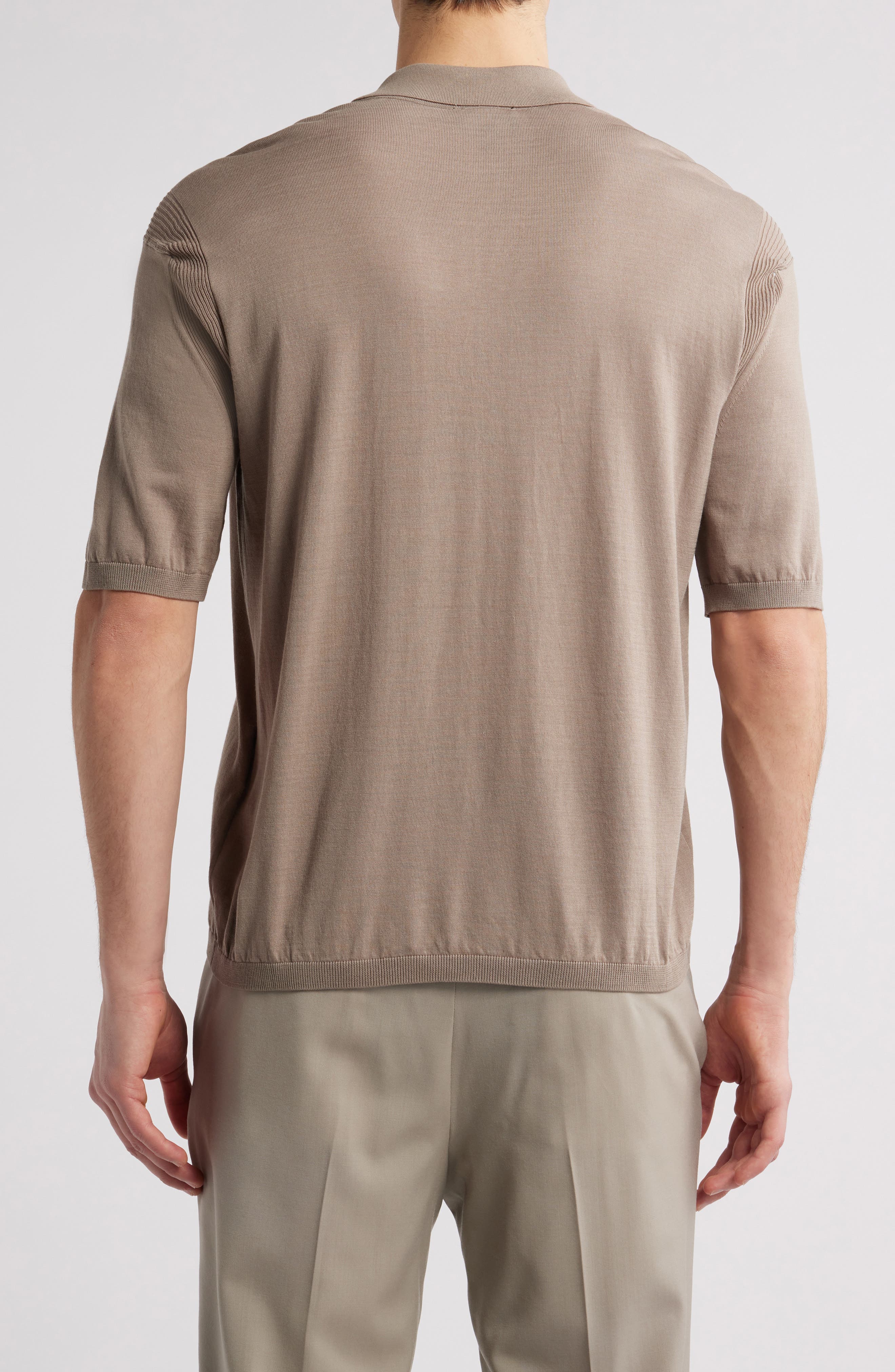 Lightweight Short Sleeve Quarter Zip Polo - image 2