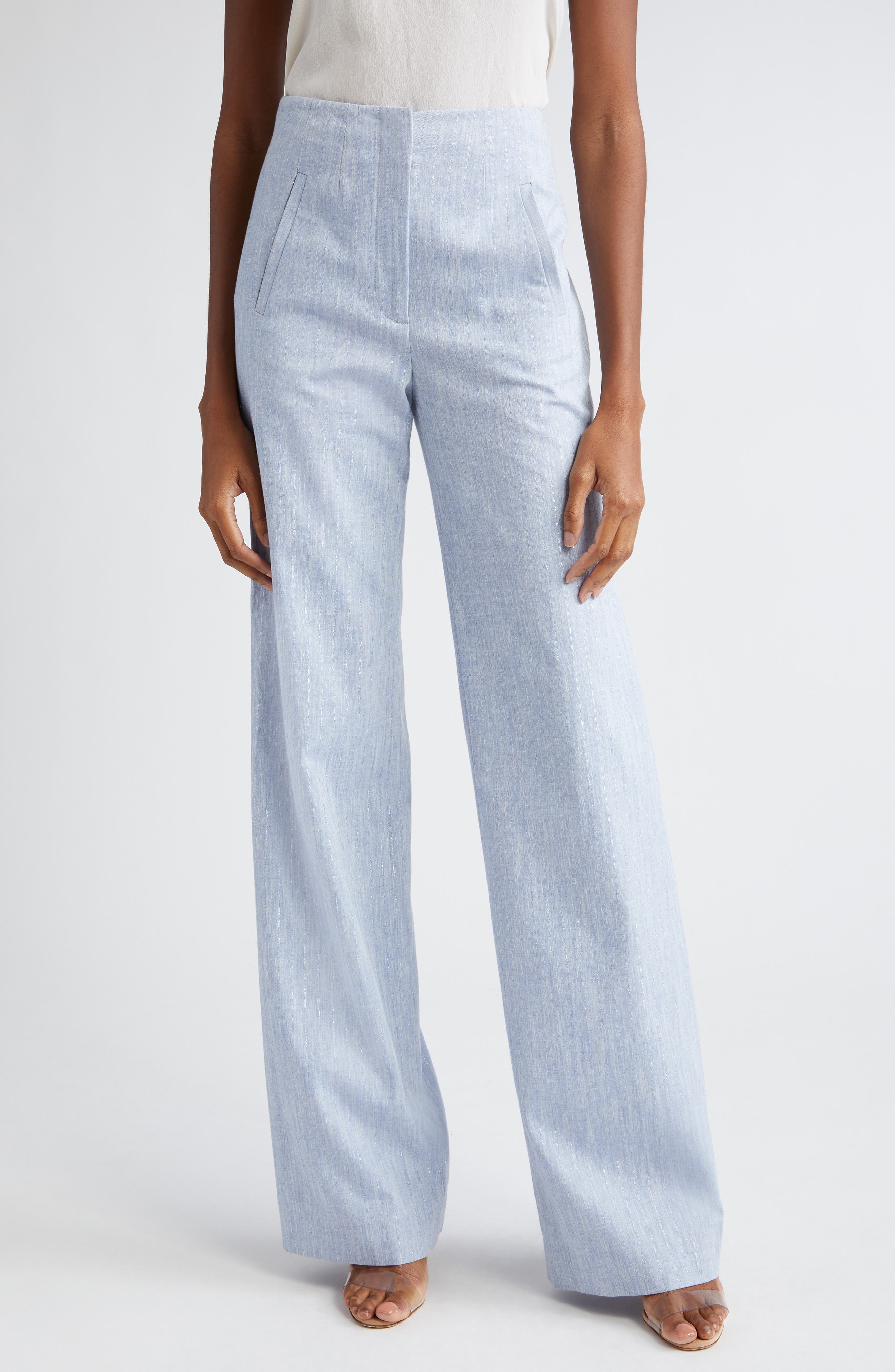 Jude Wide Leg Cotton Blend Pants - image 1