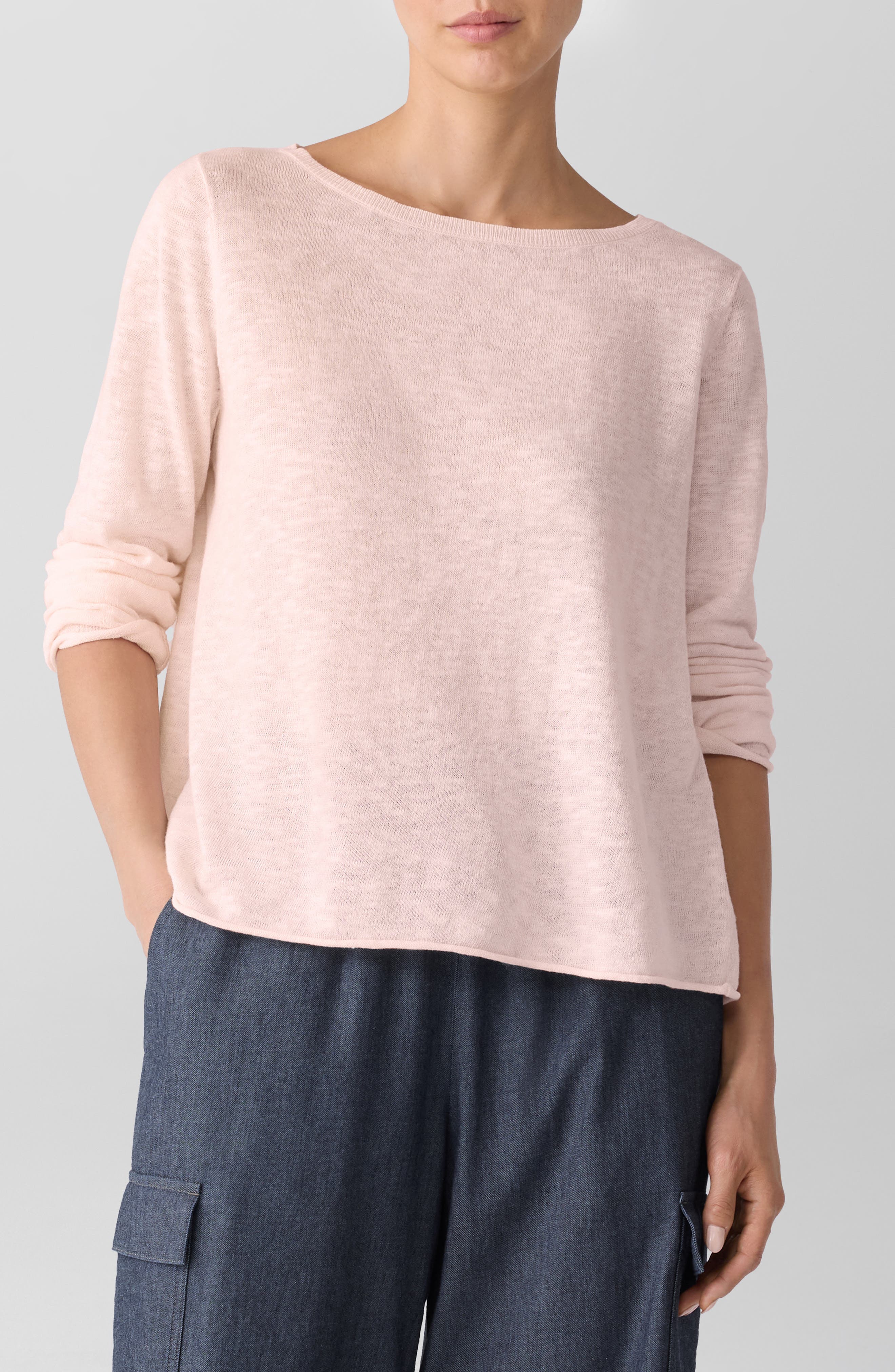 Boat Neck Organic Linen & Cotton Sweater - image 4
