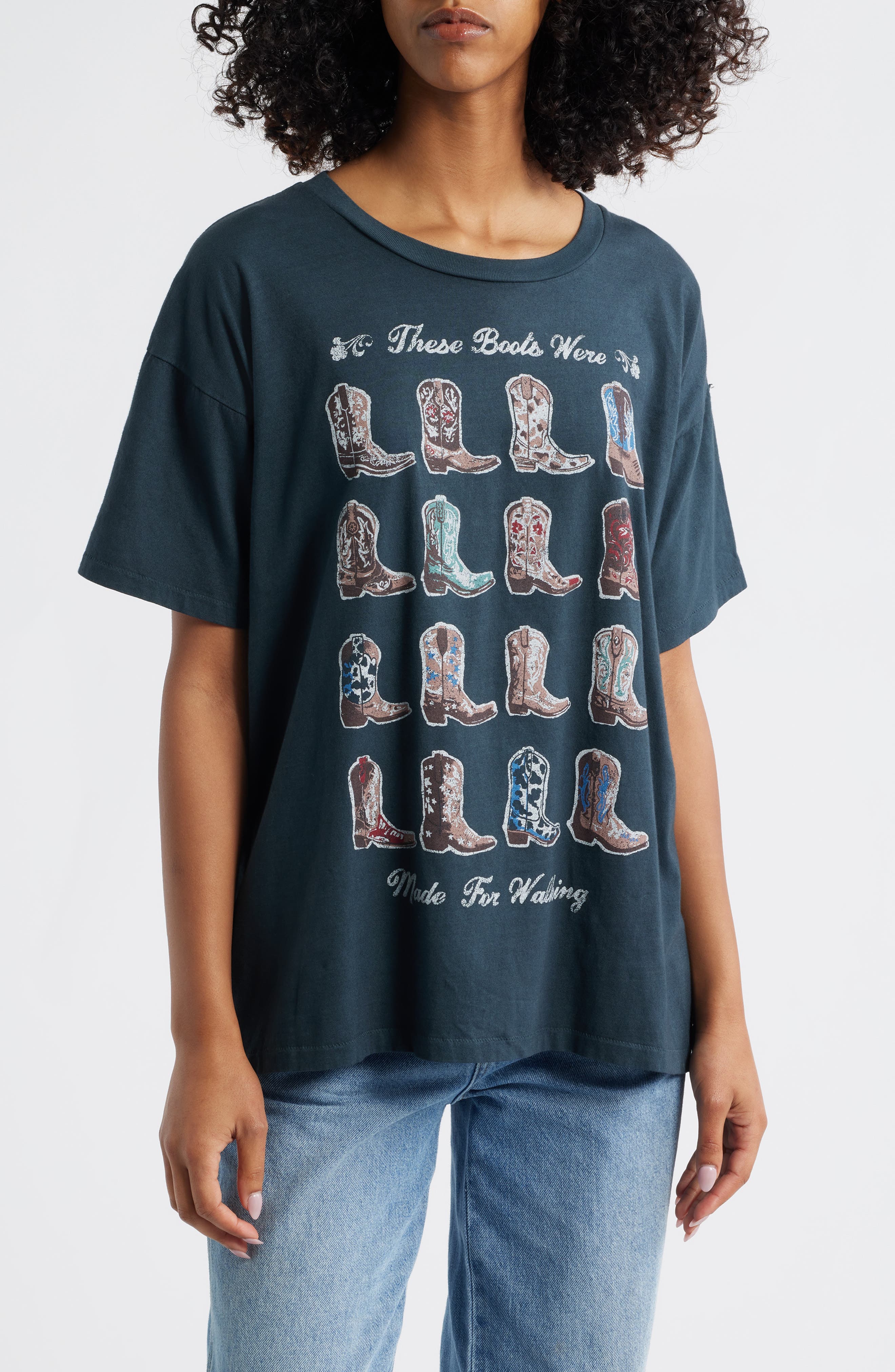 Boots for Walking Merch Cotton Graphic T-Shirt - image 1
