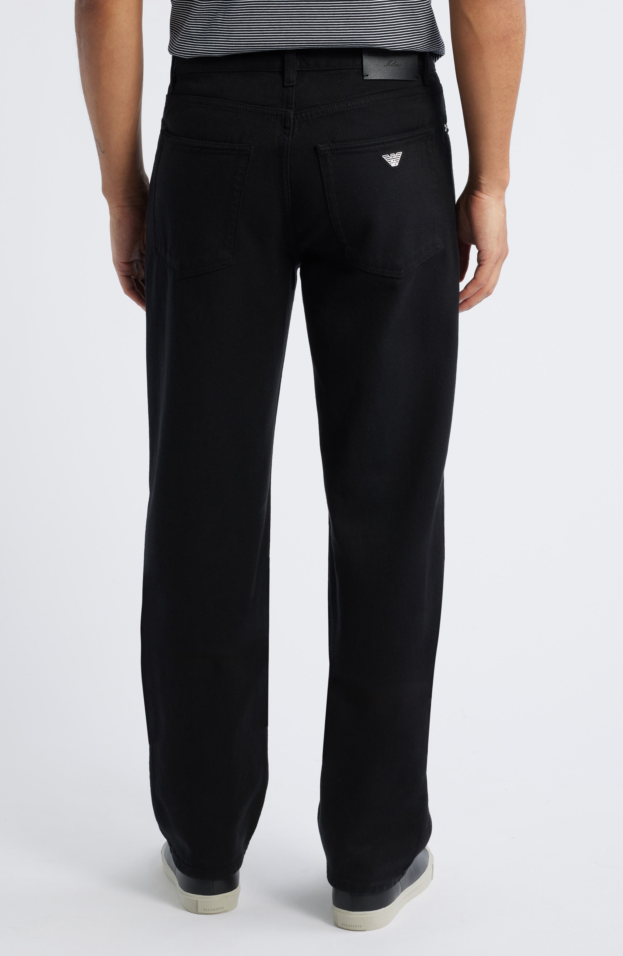 Black Lyocell & Cotton Twill 5-Pocket Pants - image 2
