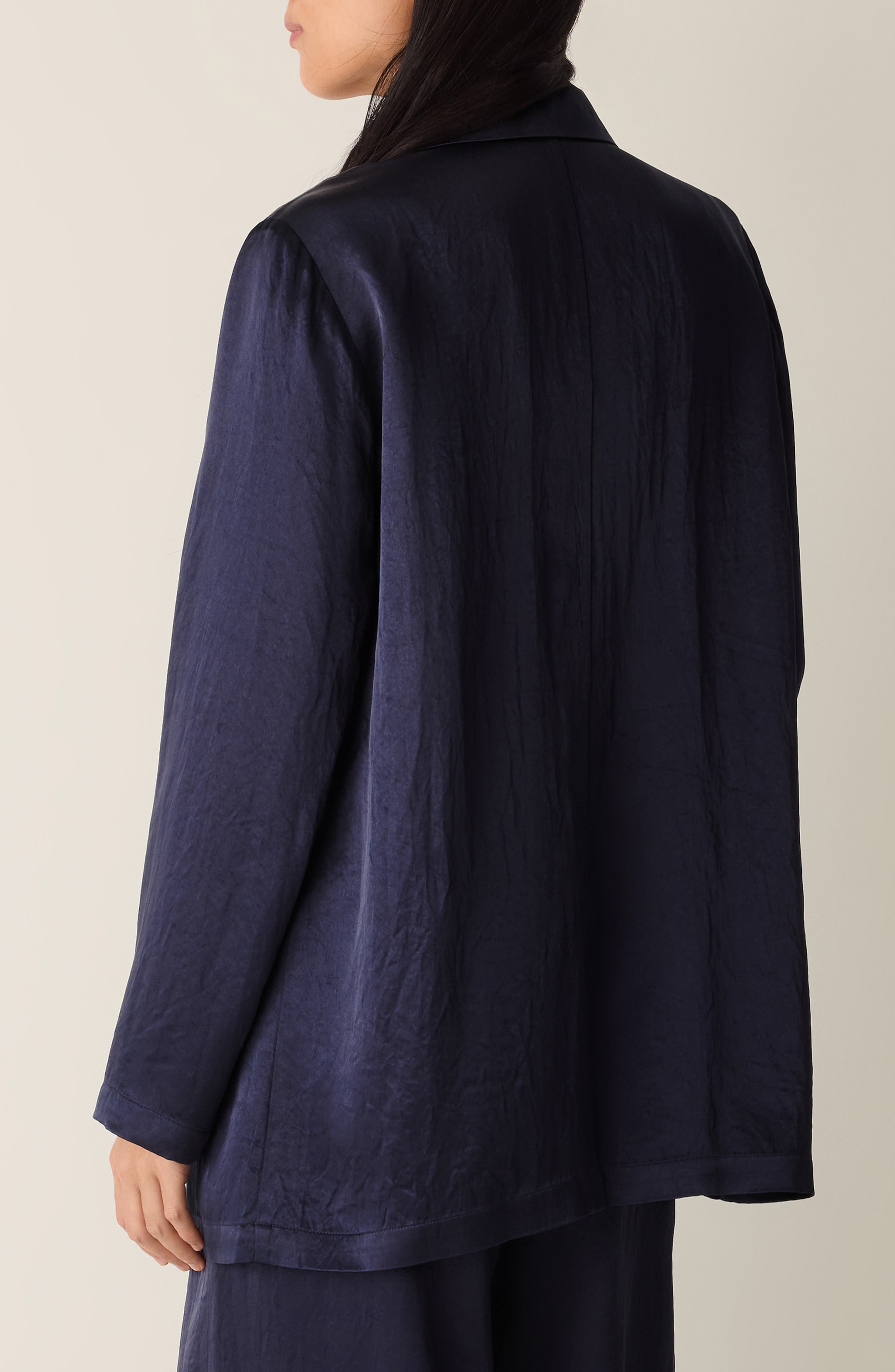 Crinkled Satin Blazer - image 4