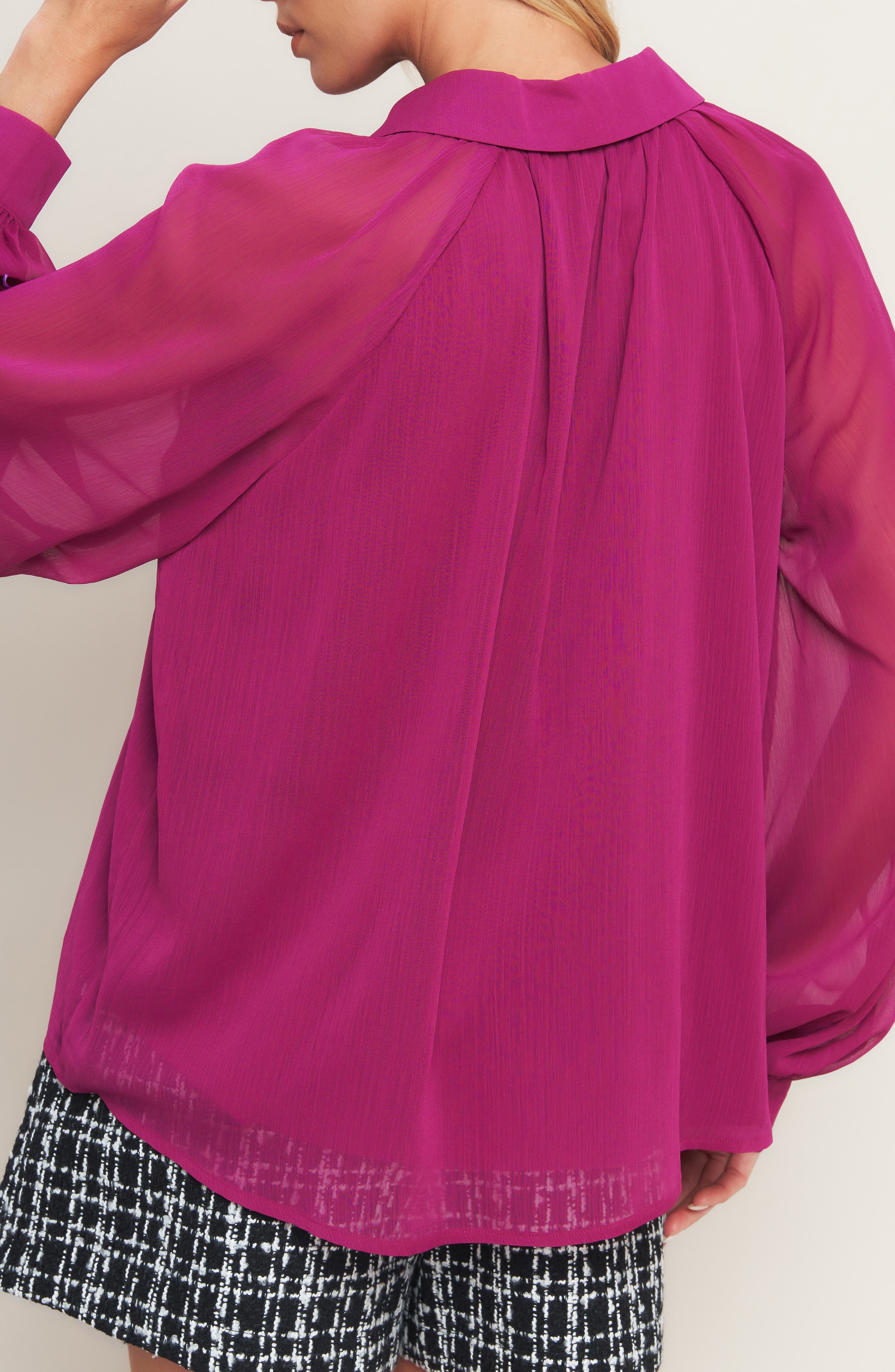 Solid Button-Up Shirt - image 2