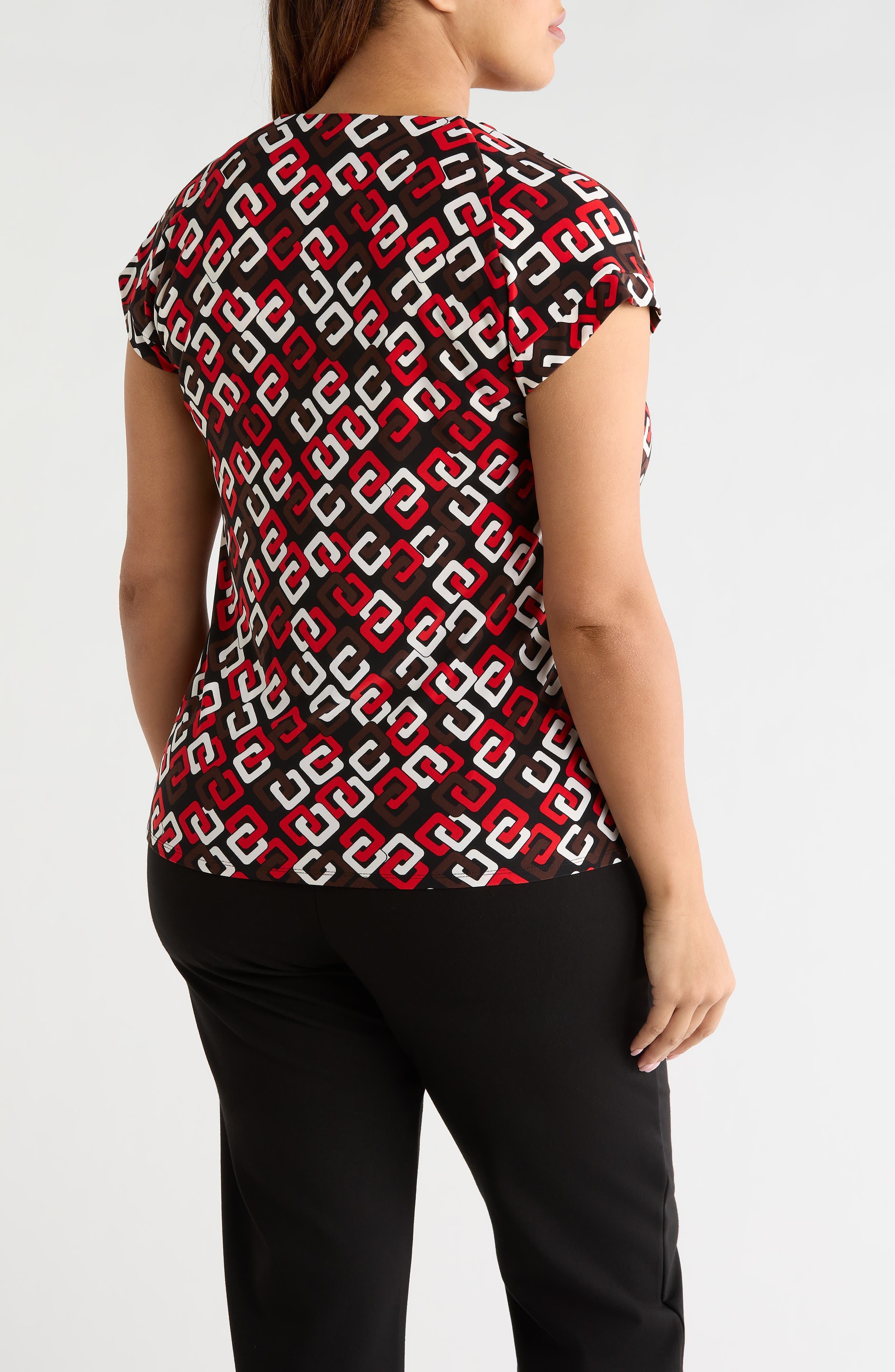 Print V-Neck Top - image 2