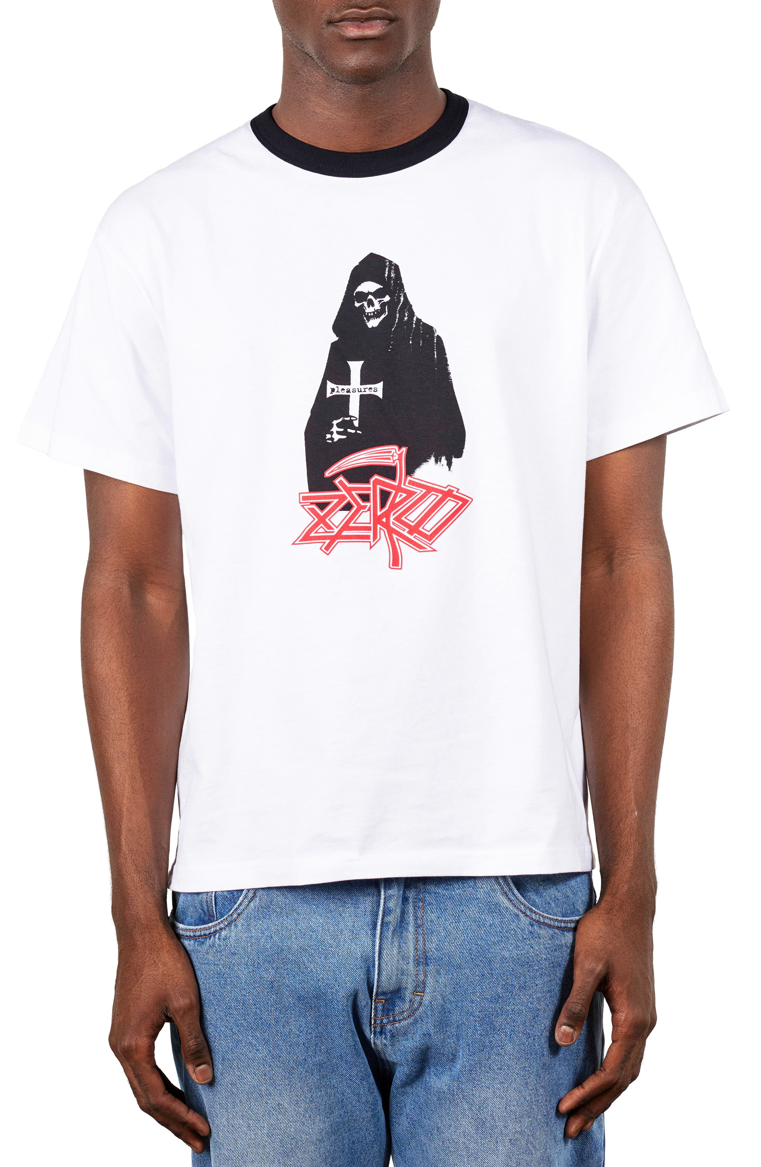 X Zero Skateboards Reaper Ringer Graphic T-Shirt - image 1
