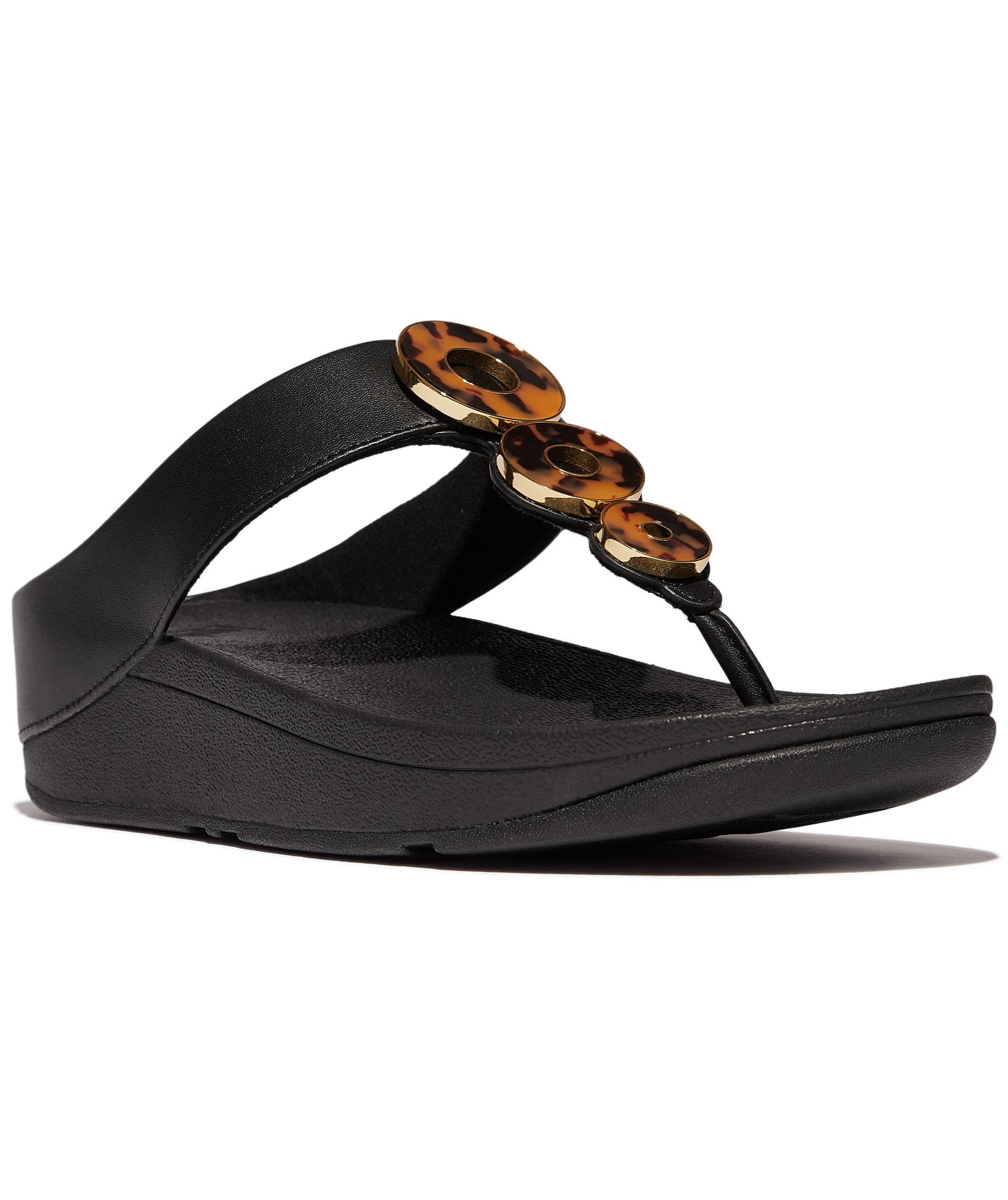 Fino Resin Hoop Lea Sandal - image 1