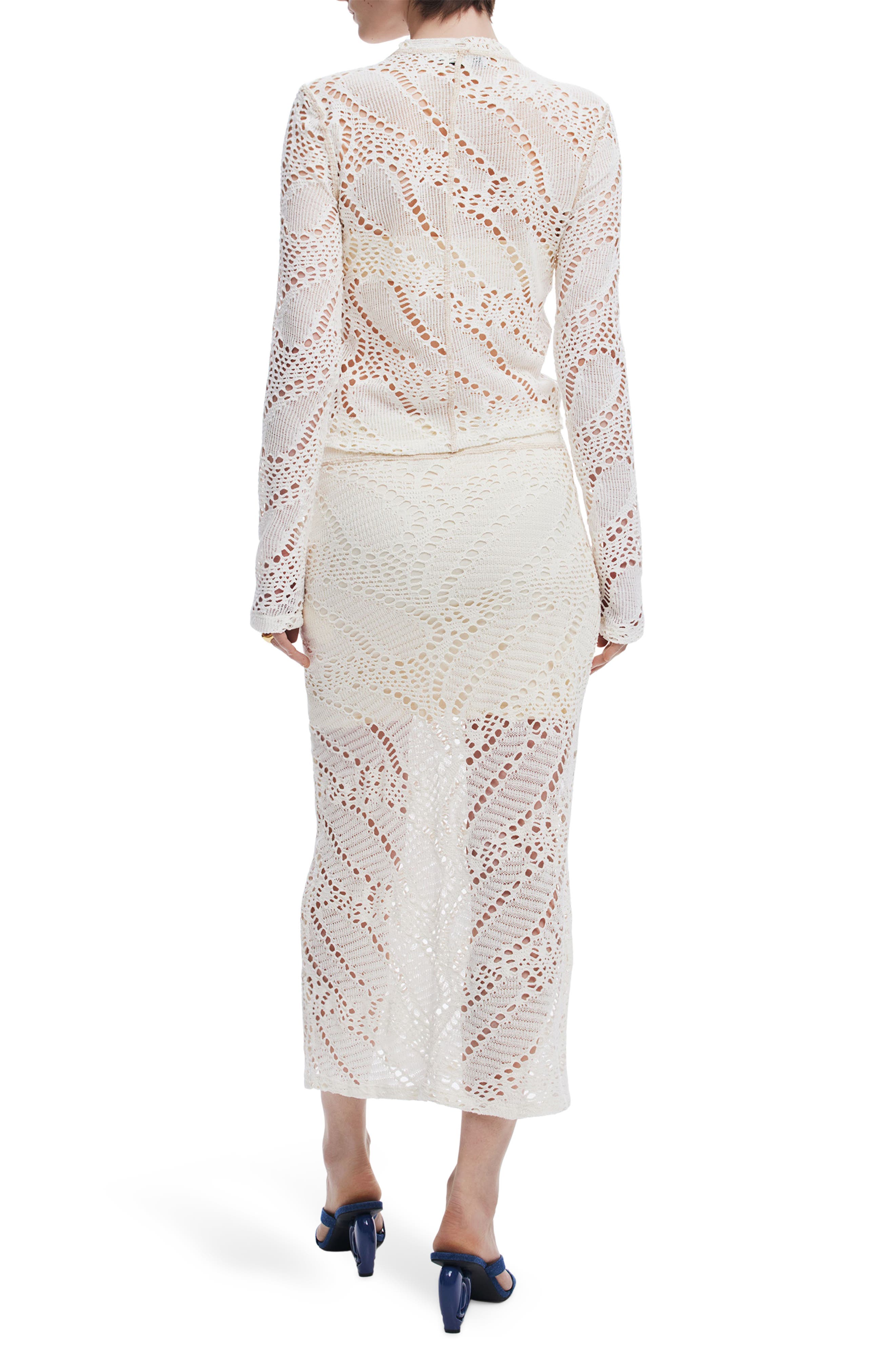 Open Stitch Knit Skirt - image 2