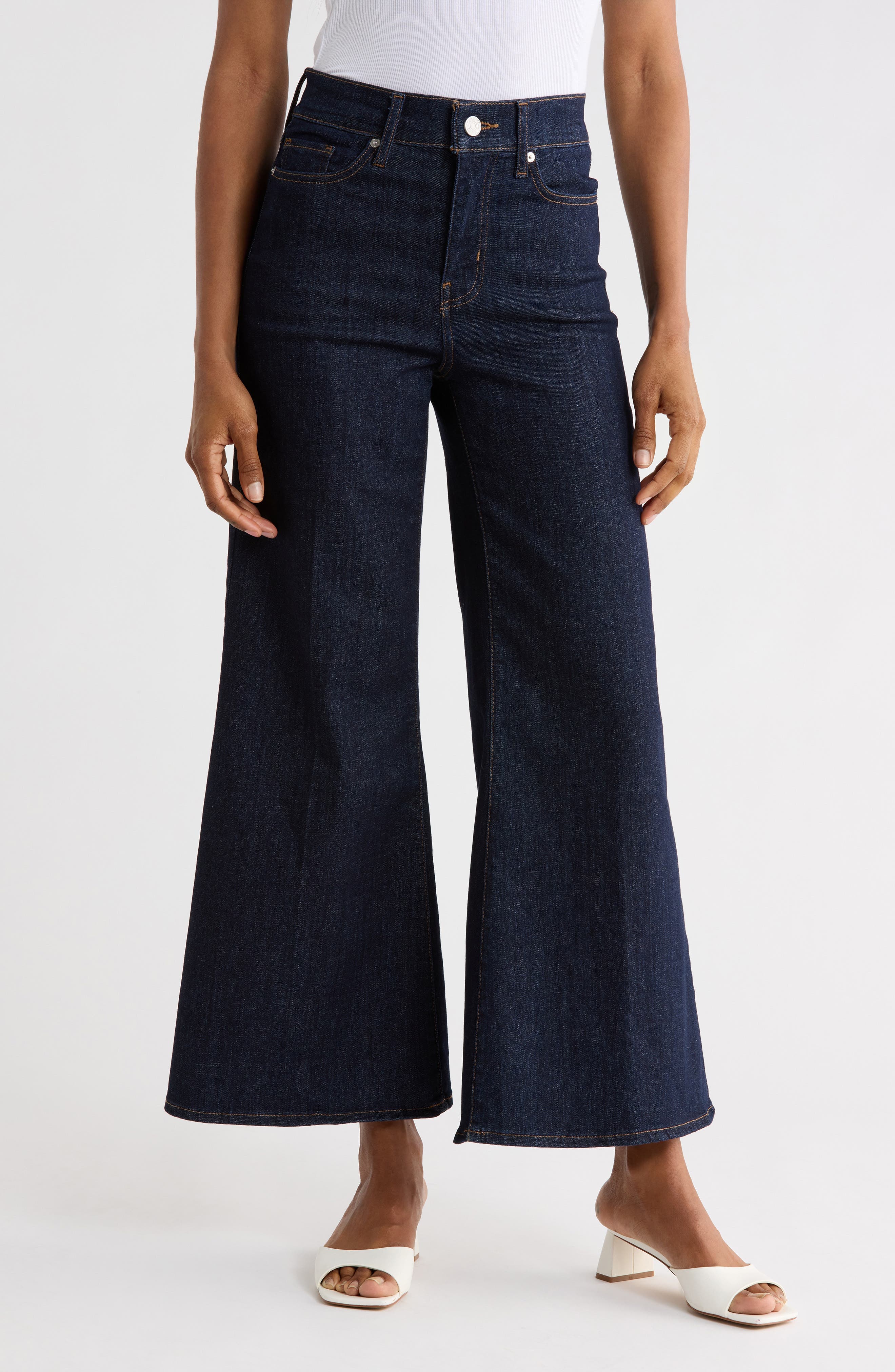 Le Palazzo Crop Wide Leg Jeans - image 1
