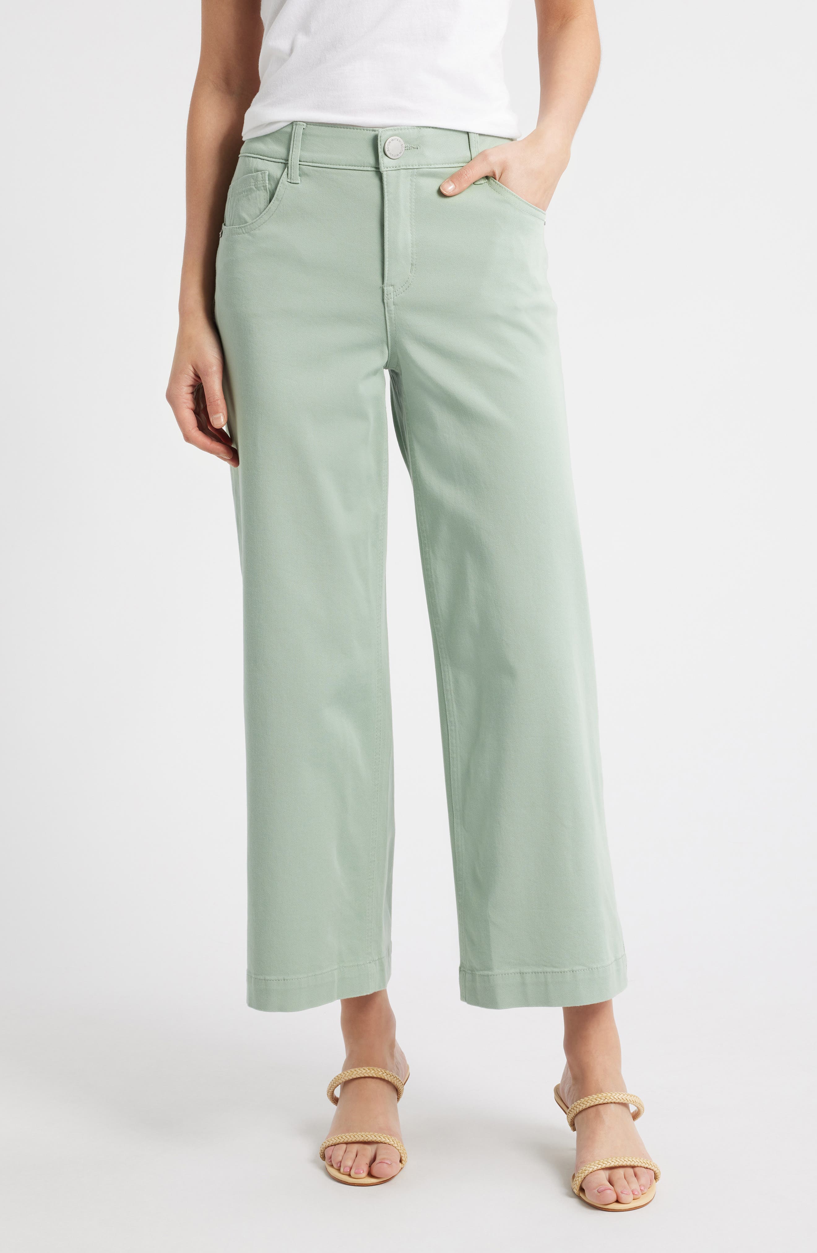 Sam High Waist Ankle Wide Leg Twill Pants - image 5