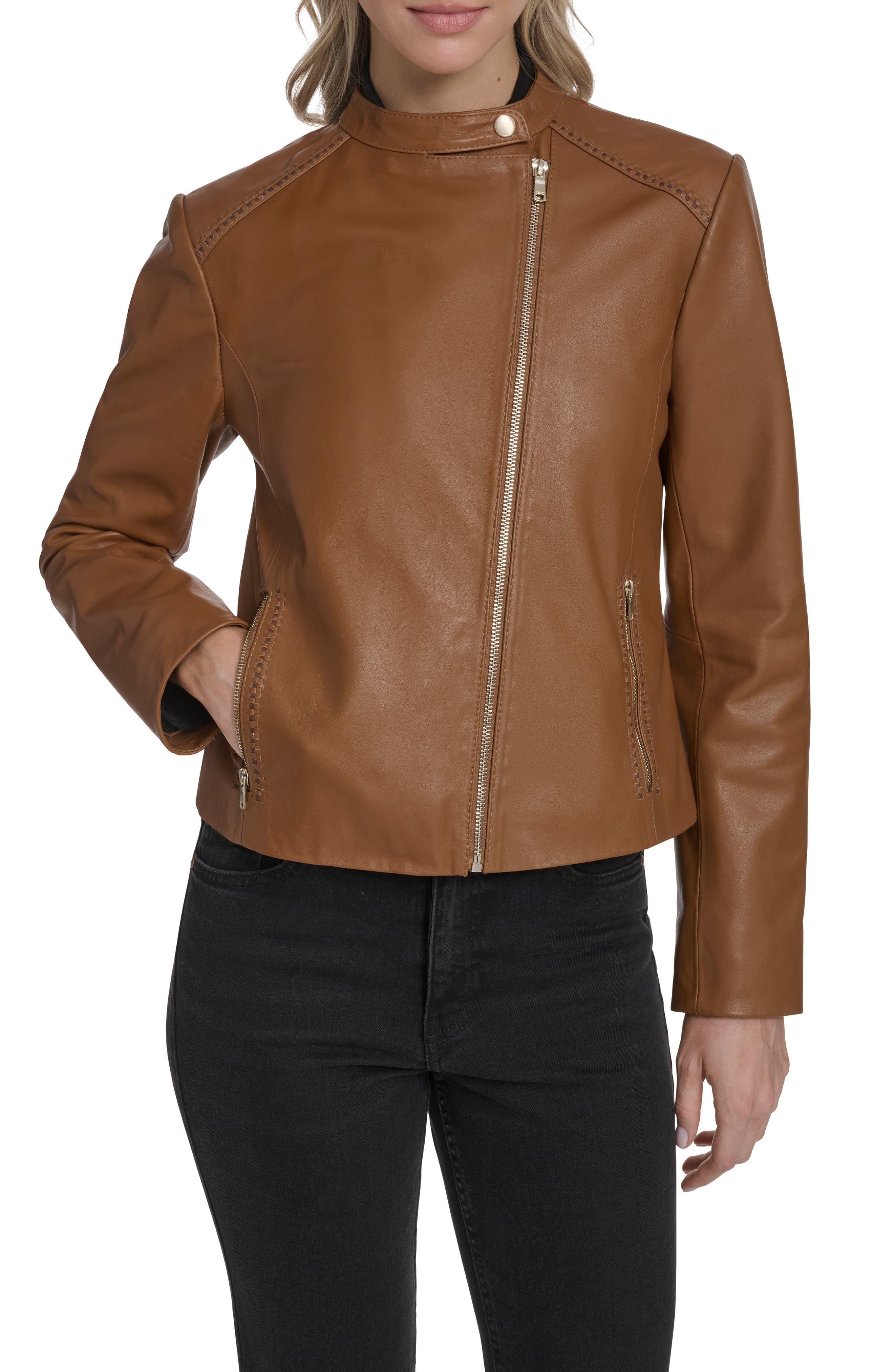 Band Collar Racer Jacket - image 3