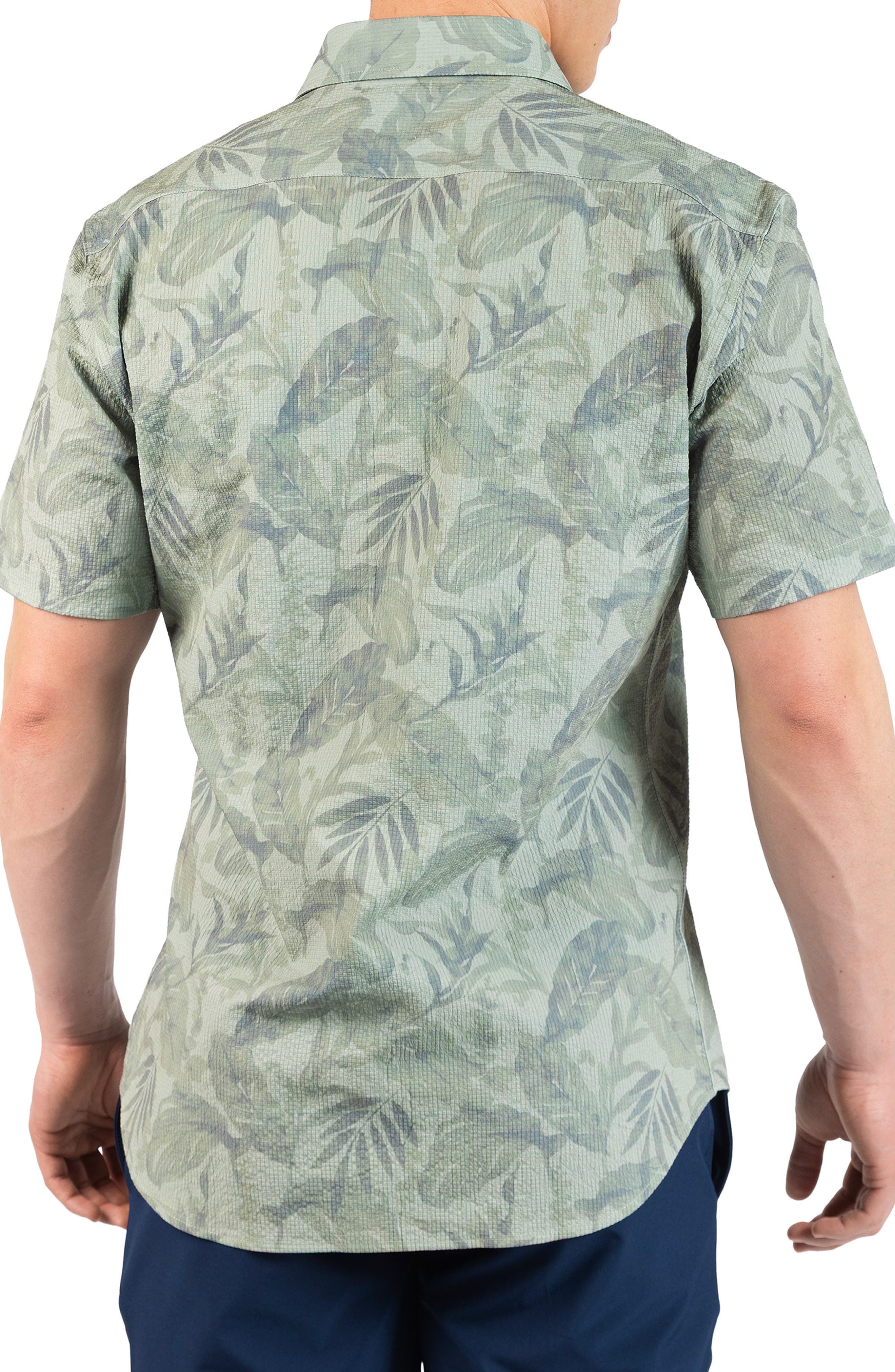 Tropical Leaves Short Sleeve Button-Up Shirt - image 2