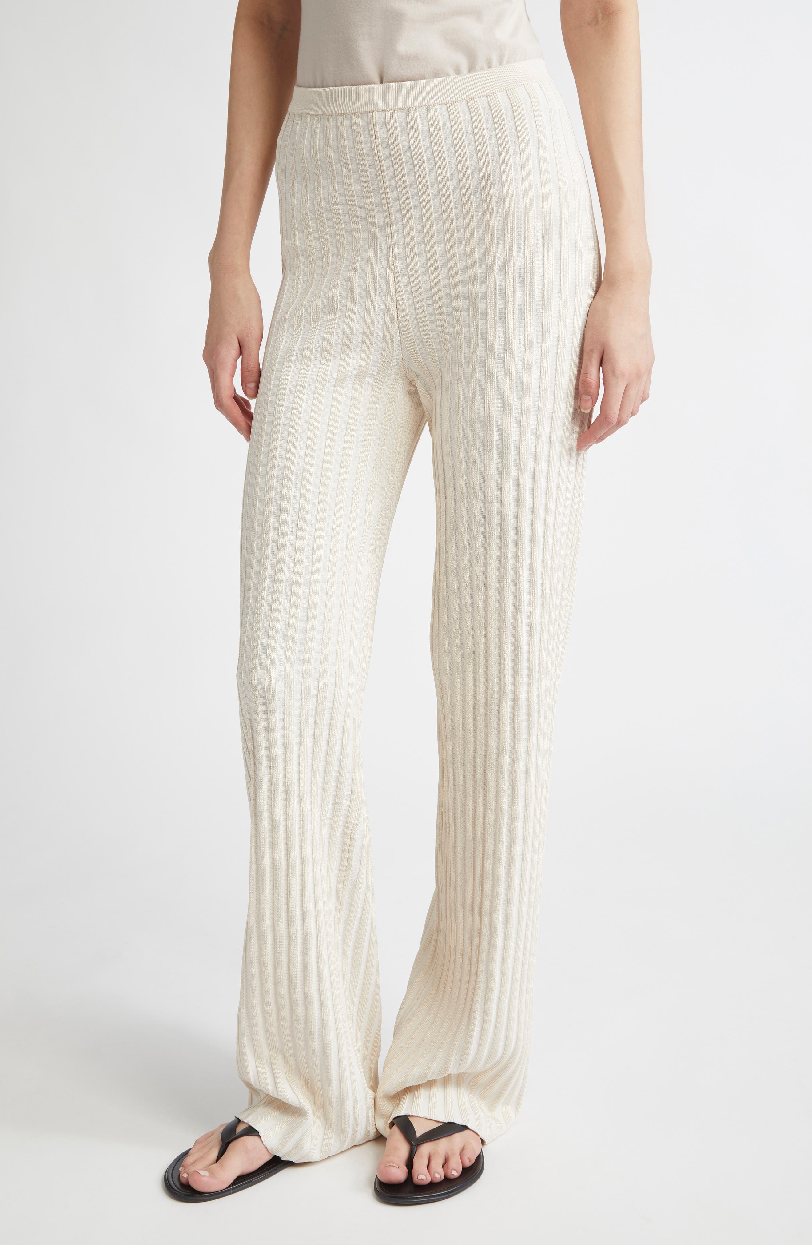 Margeux Rib Kick Flare Pants - image 1