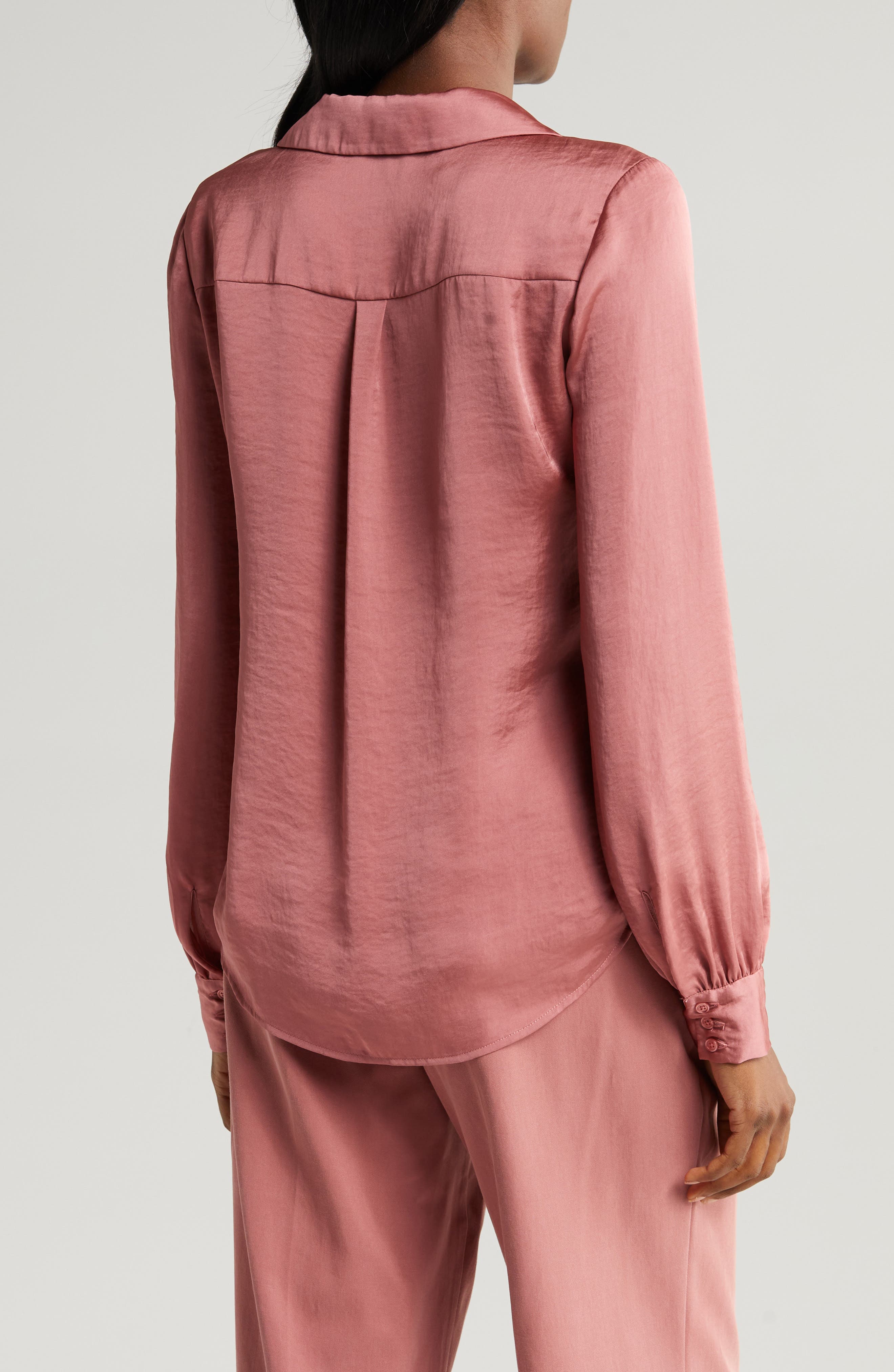 Capriana Satin Button-Up Shirt - image 2