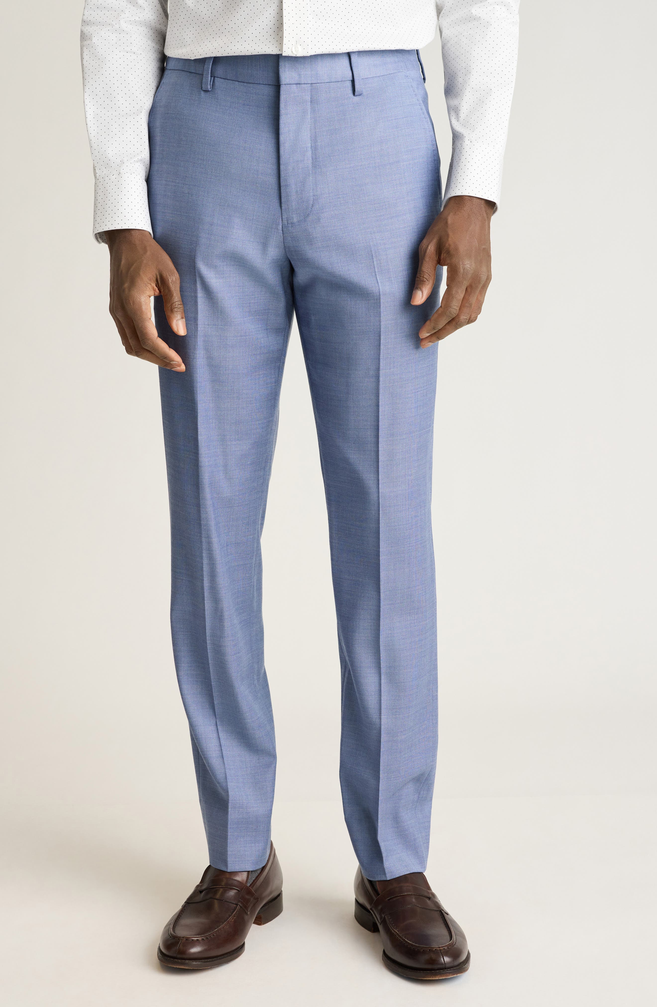 Jetsetter Flat Front Stretch Wool Suit Pants - image 1