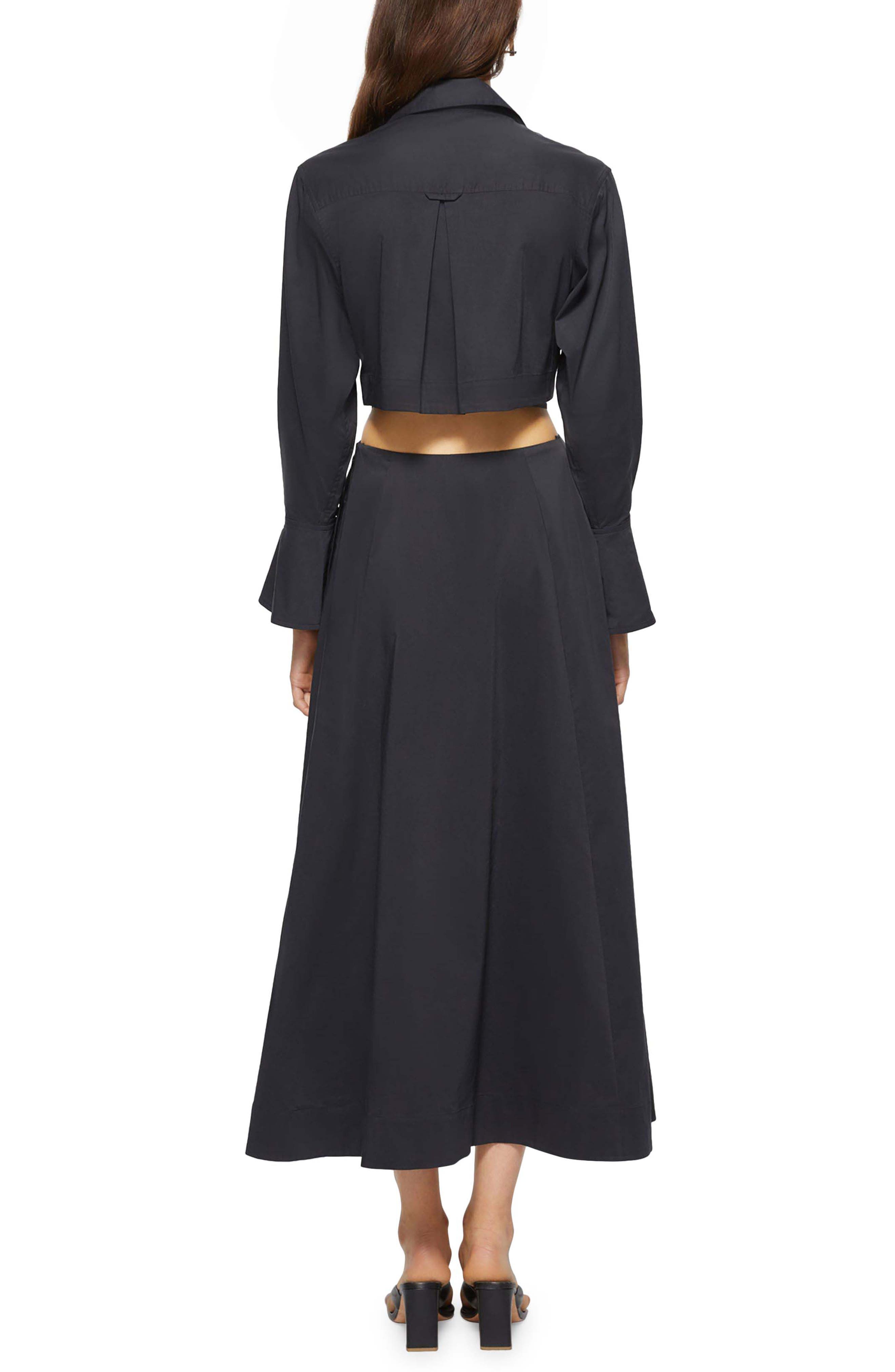 Jonathan Simkhai Alex Pleated Poplin Long Sleeve Dress - image 2