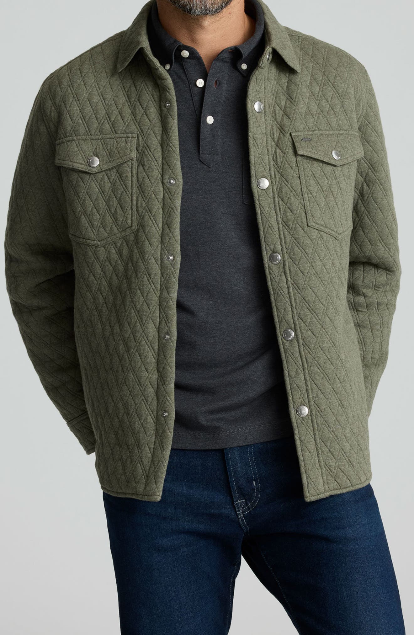Braunfield Quilted Knit Overshirt - image 1