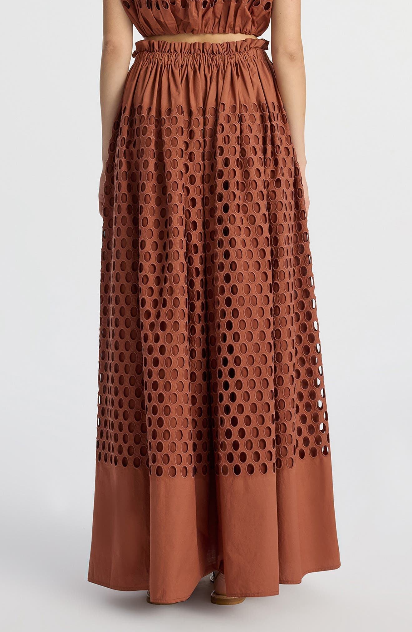 Flora Cotton Eyelet Maxi Skirt - image 2