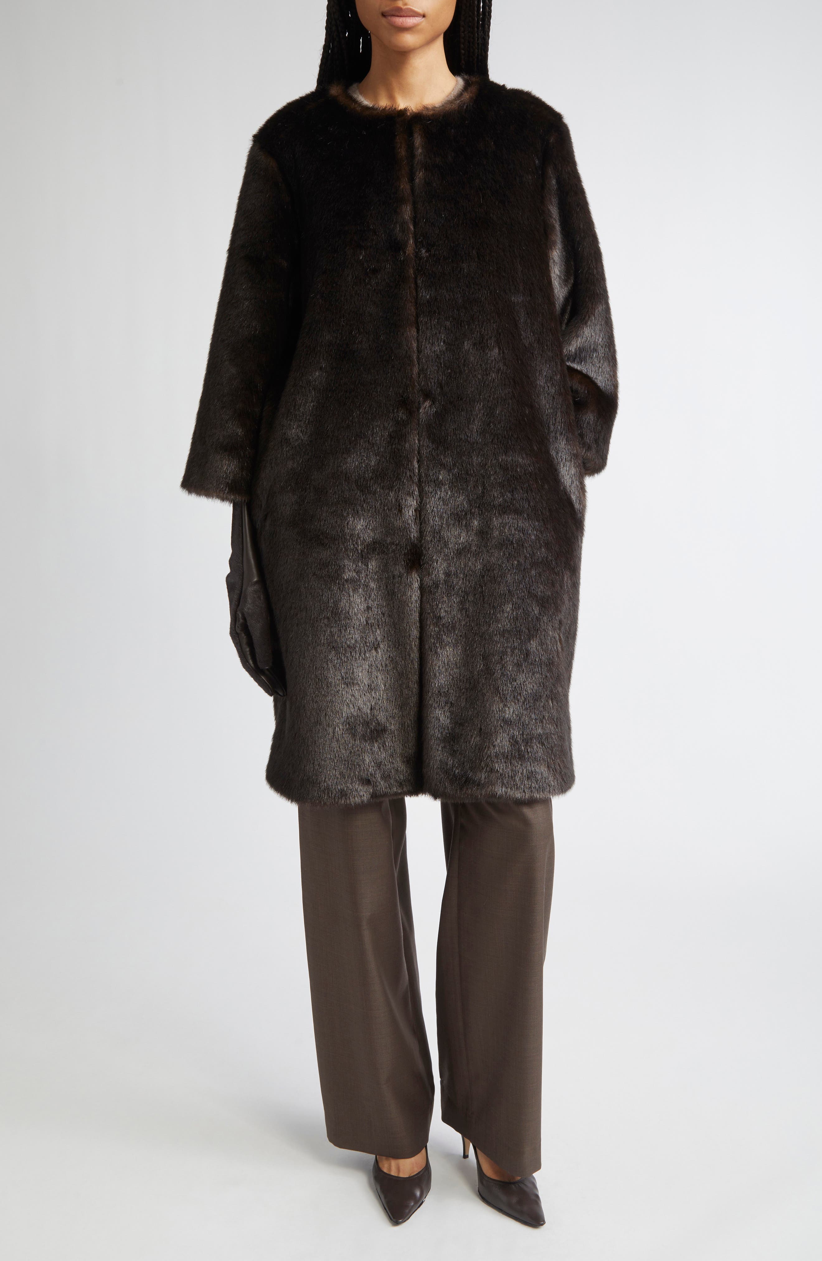 Moore Faux Fur Long Coat - image 2