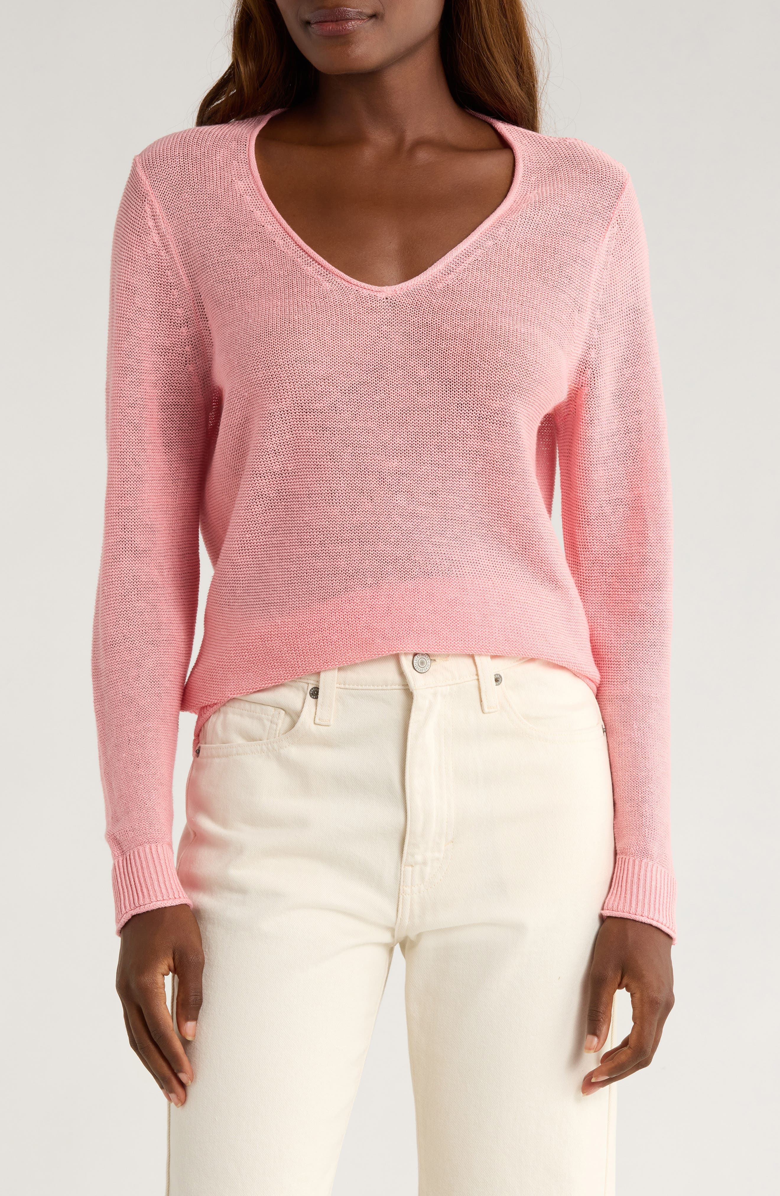 Cedar V-Neck Linen Sweater - image 1