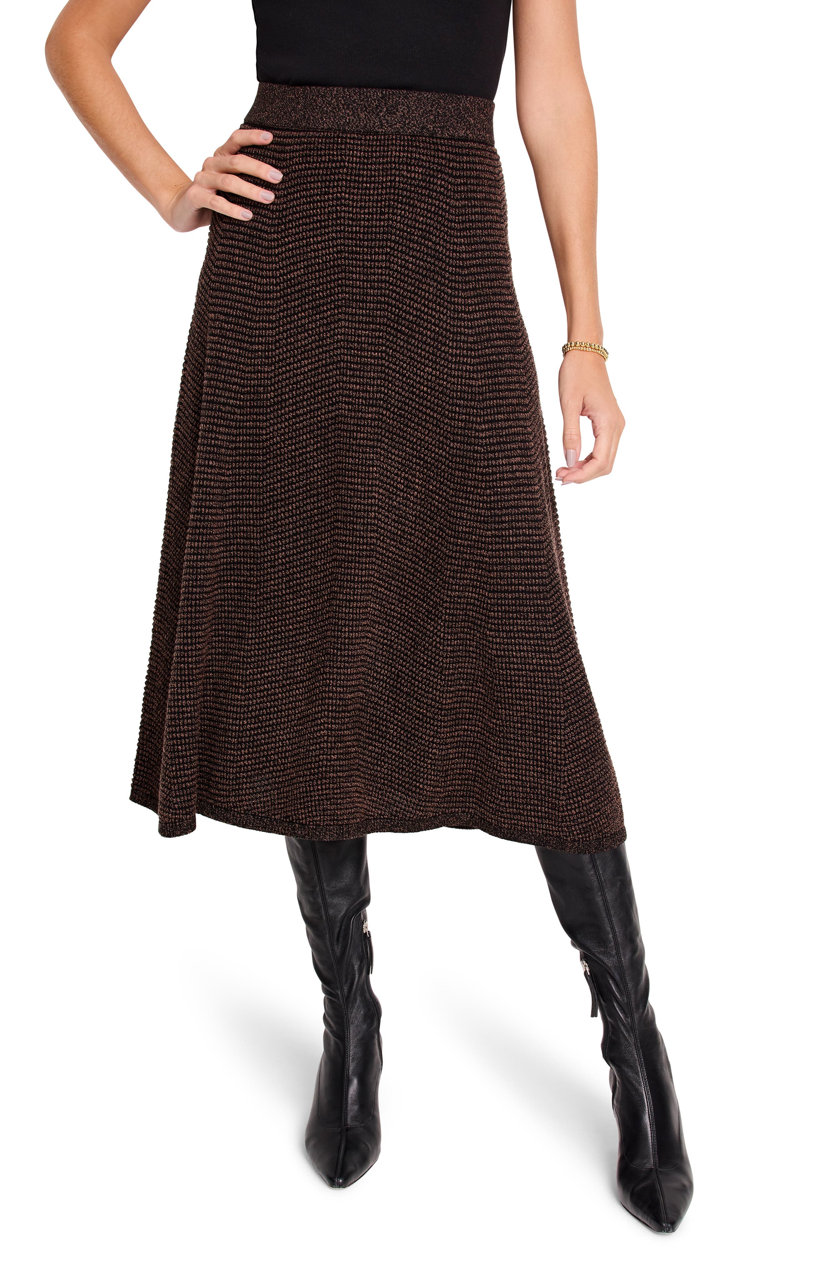 Pixel Knit Midi Skirt - image 1