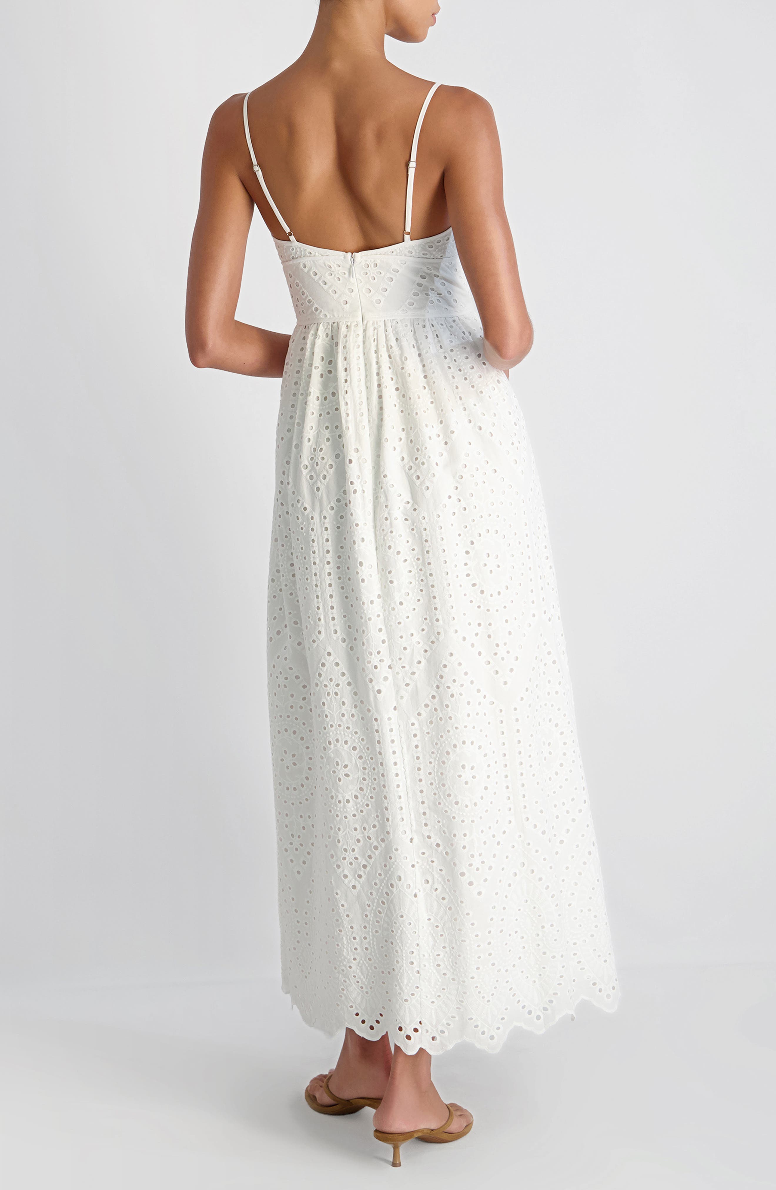 Trini Eyelet Sleeveless Flared Maxi Dress - image 2