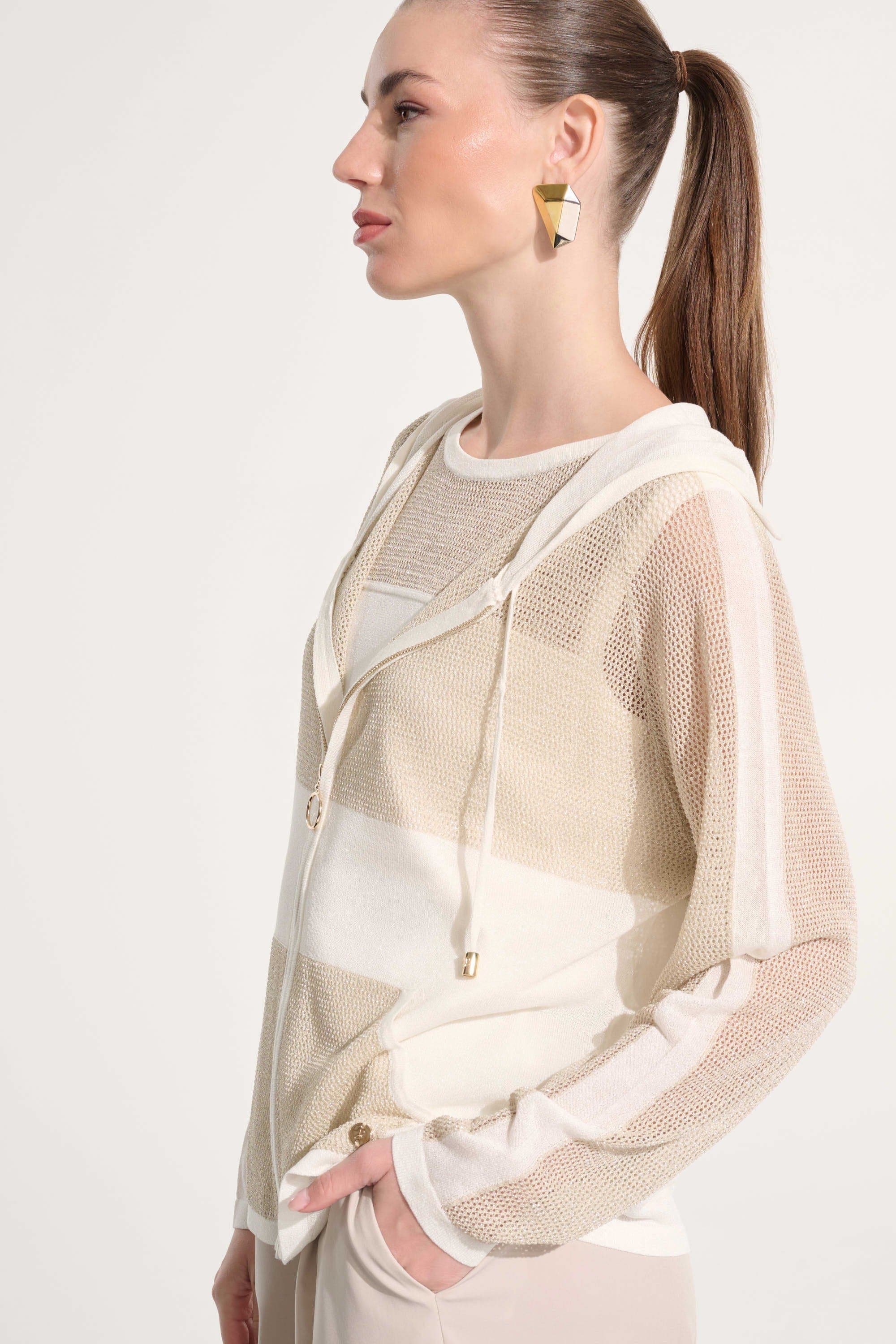 Soft Knit Straight Hooded Zip Jacket - image 2